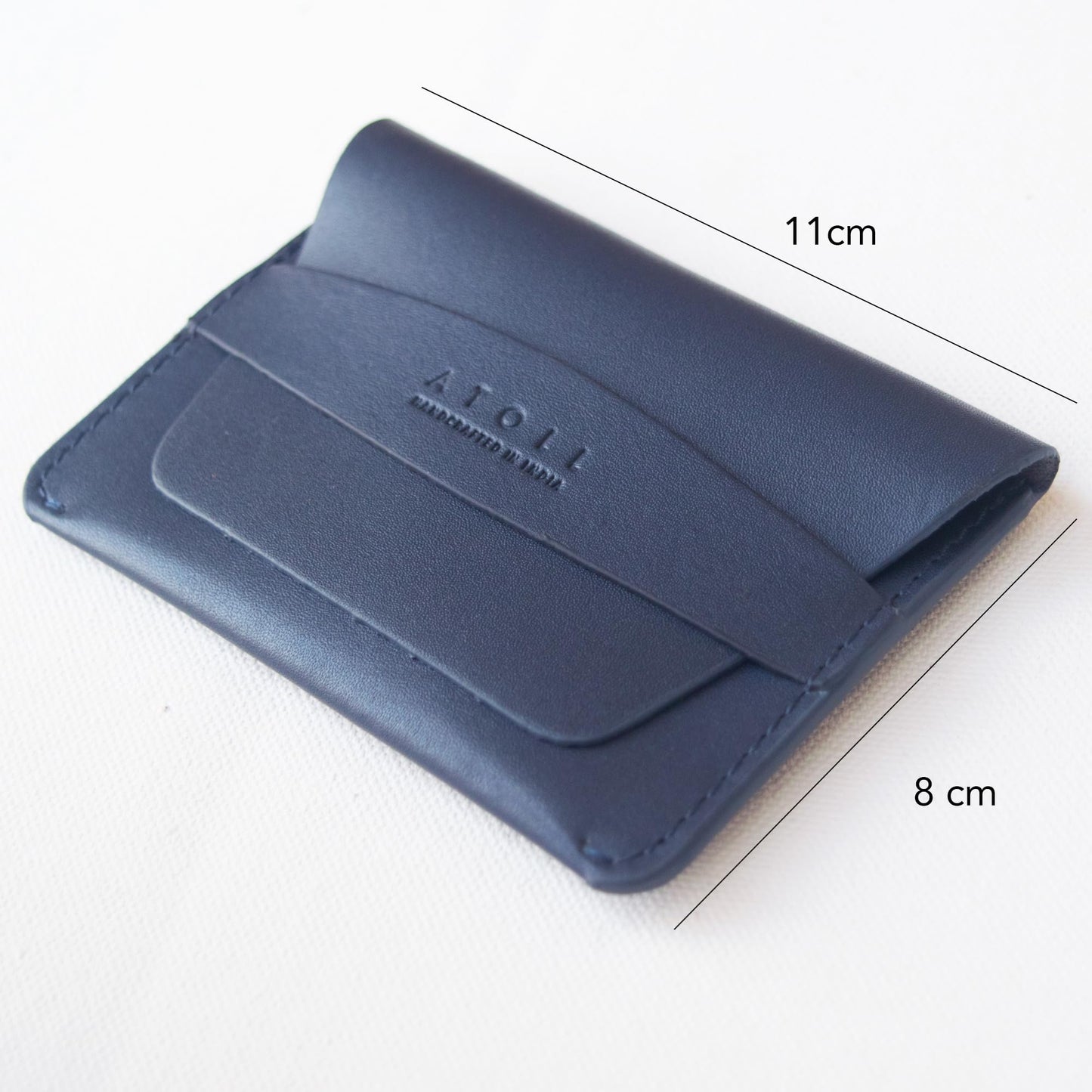 Atoll Leather Wallet for Men | Men’s Minimalist Loop Wallet | Top Grain Leather Stylish Credit Card Holder | Cash Compartment | Slim Card Holder