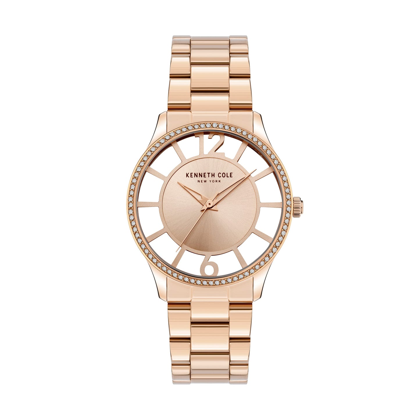 Kenneth Cole Quartz Analog Rose Gold Dial Stainless Steel Strap Watch for Women-NEKCWLG2105603LD