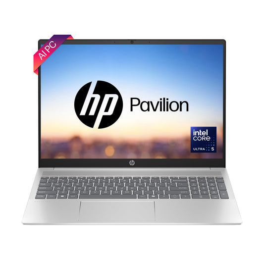 HP Pavilion AI Laptop, Intel Core Ultra 5 125U, 10-12 Tops, 16GB LPDDR5, 512GB SSD, 16-inch(40.6cm), 2K, 300 nits, WUXGA, Intel Graphics, 1080p FHD Camera(Win 11, Office 21, Silver, 1.77kg) af0015TU