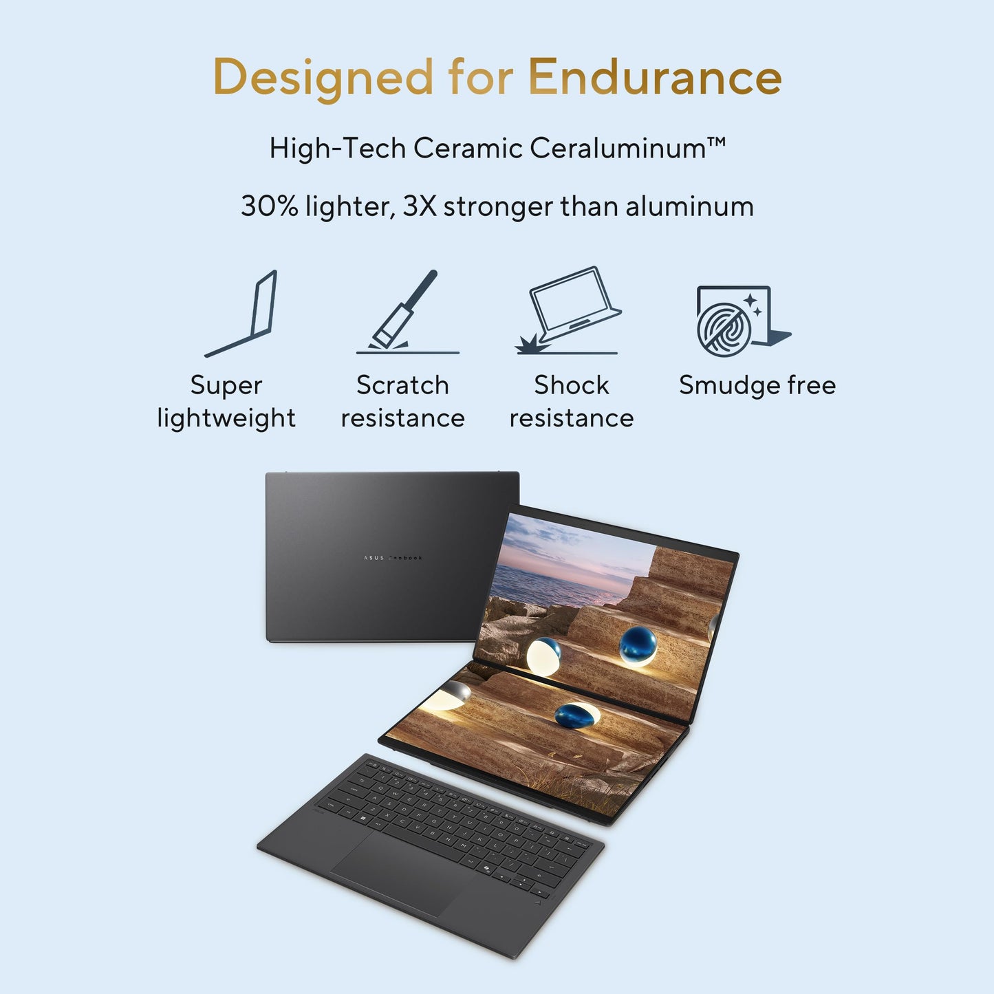 ASUS Zenbook Duo (2026),Smartchoice,Intel Core Ultra 7 (Series 3),32GB RAM,1TB SSD,3K OLED,Touchscreen,14"(35.5 cm),Win 11,M365 Basic(1Y),Office 24,Moher Gray,1.65 Kg, UX8407AA-SN183WS,Copilot+ PC