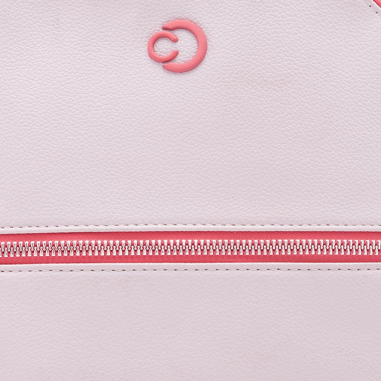 Caprese Mia Fashion Backpack Lilac Chic Dual-Color Backpack with Tassel Keychain, Ideal for College, Travel and Daily use