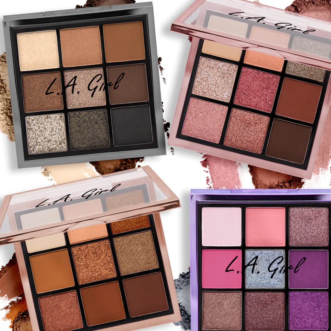 L.A.Girl-Keep It Playful- 9 Color Eye Palette-Playtime | Soft Mattes | Smooth Shimmers & Intense Foils | Easy to Blend | Travel Friendly | 14 gm