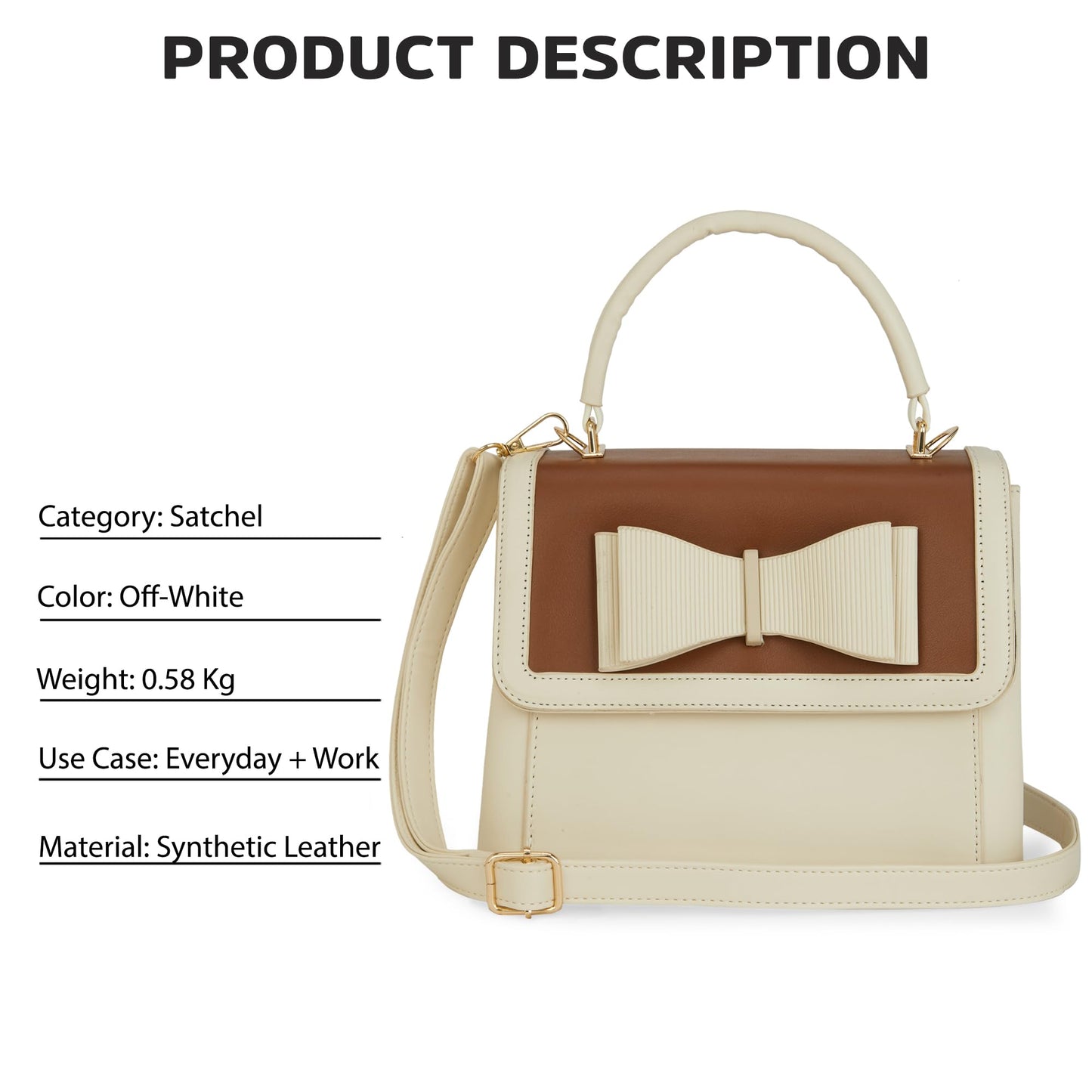 Lavie Signature Women's LS Elgin Flap Satchel Handbag for Women | Satchel Bag for Work | Ladies purse | Stylish Shoulder Bag | Gift For Women