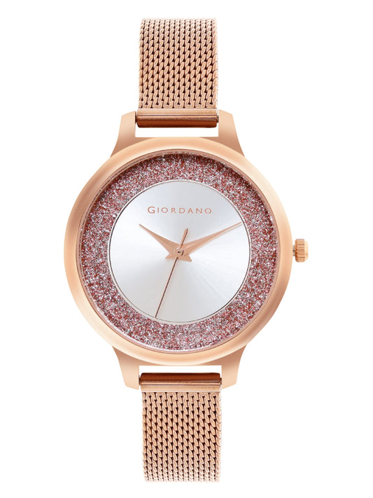 Giordano AW22 Collection Analog Watch for Women Stylish Metal Strap| 3 Hands Mechanism with Water Resistance Latest Generation Premium Analogue Watches Ideal Gift for Female, Ladies & Girls - GD4071