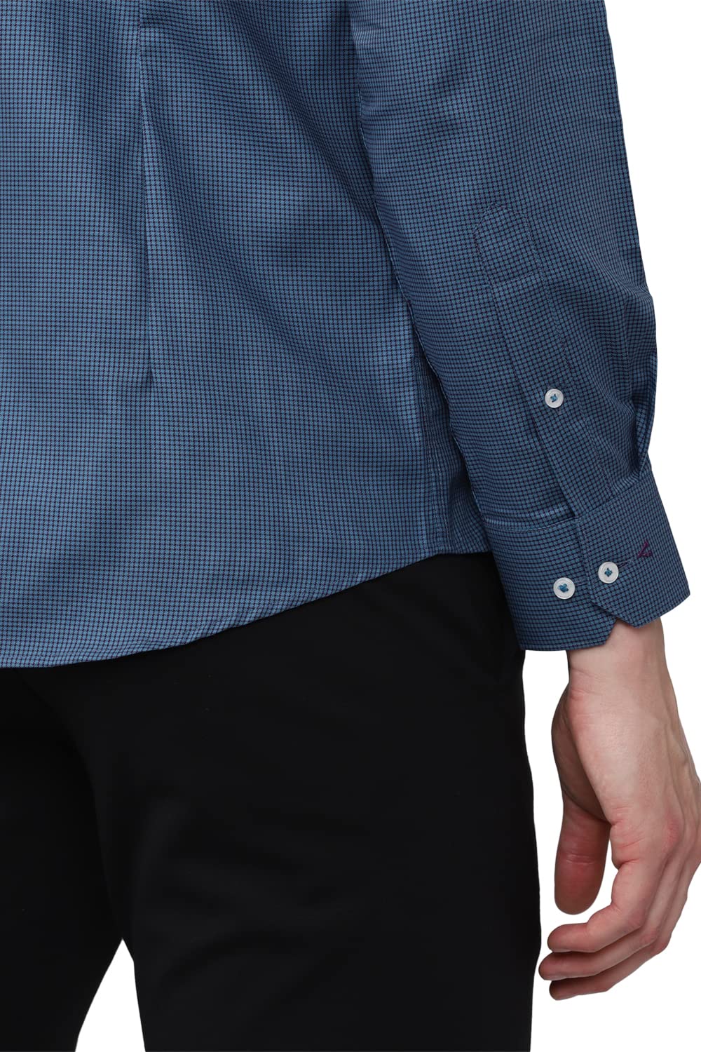 Van Heusen Men's Slim Fit Shirt (VHSFRSLB447781_Navy 42)