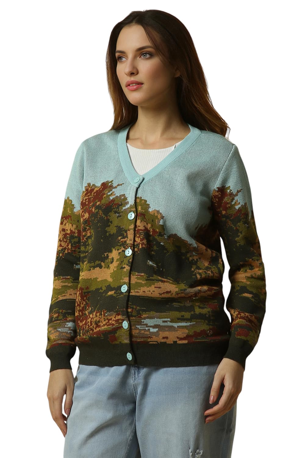 Allen Solly Women's Nylon Casual Sweater