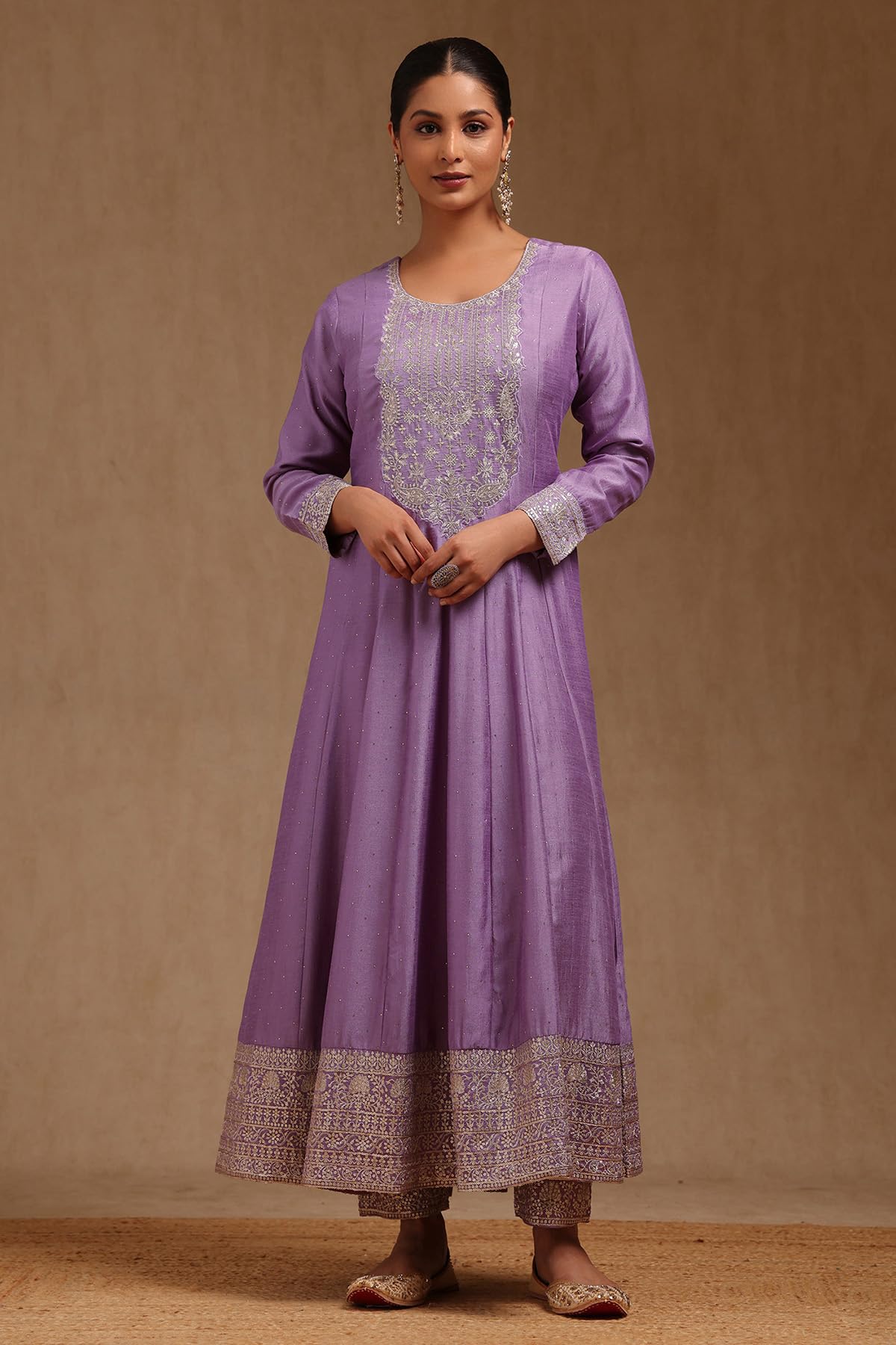 Soch Womens Vichitra Embroidered Suit Set