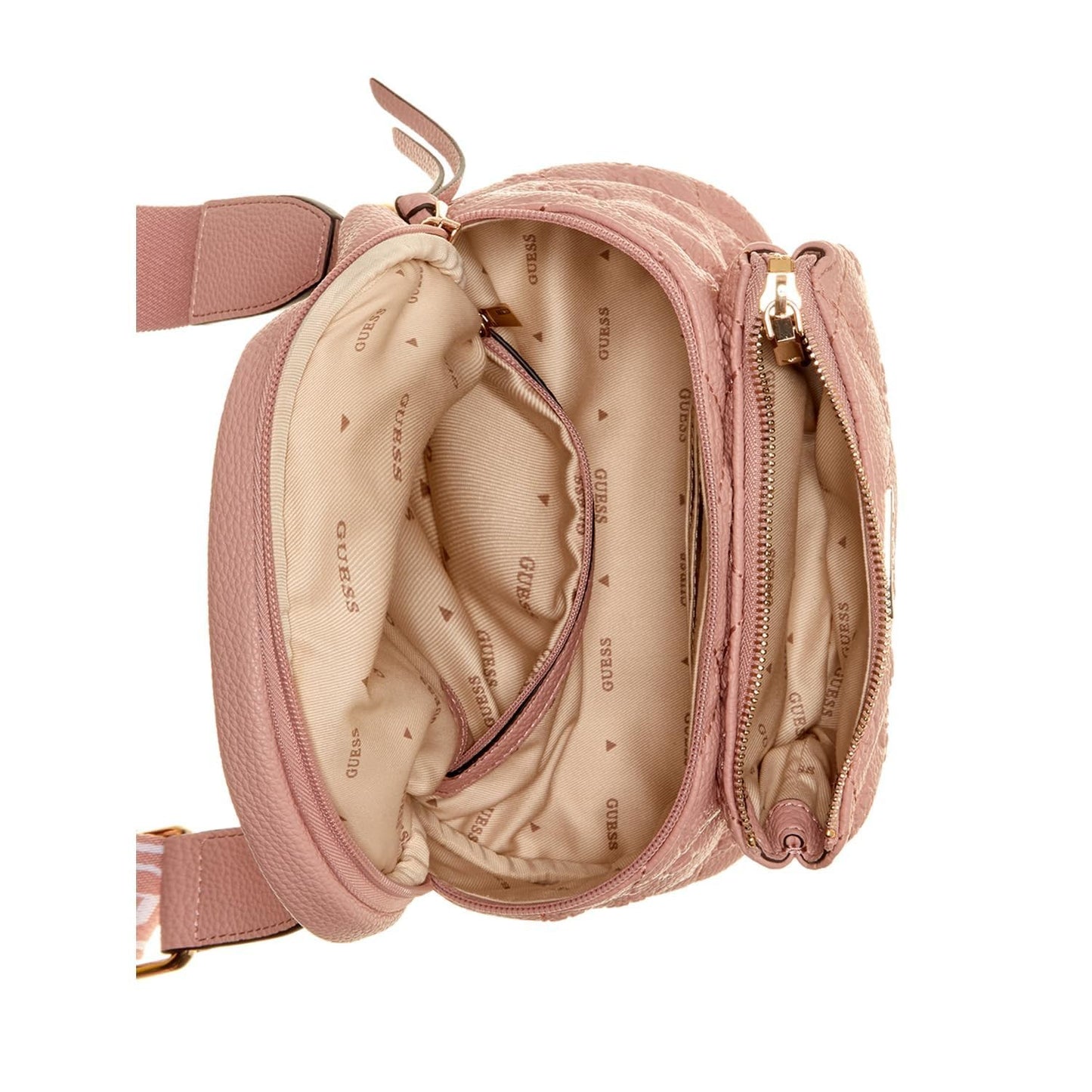 Guess Women's Pink Quilted Sling Bag| Ladies Purse Handbags | Gift For Ladies