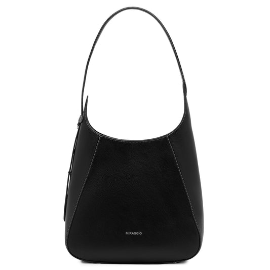 Miraggio Robyn Hobo Bag | Hand Bags For Women Stylish | Shoulder Bag For Women (Black)