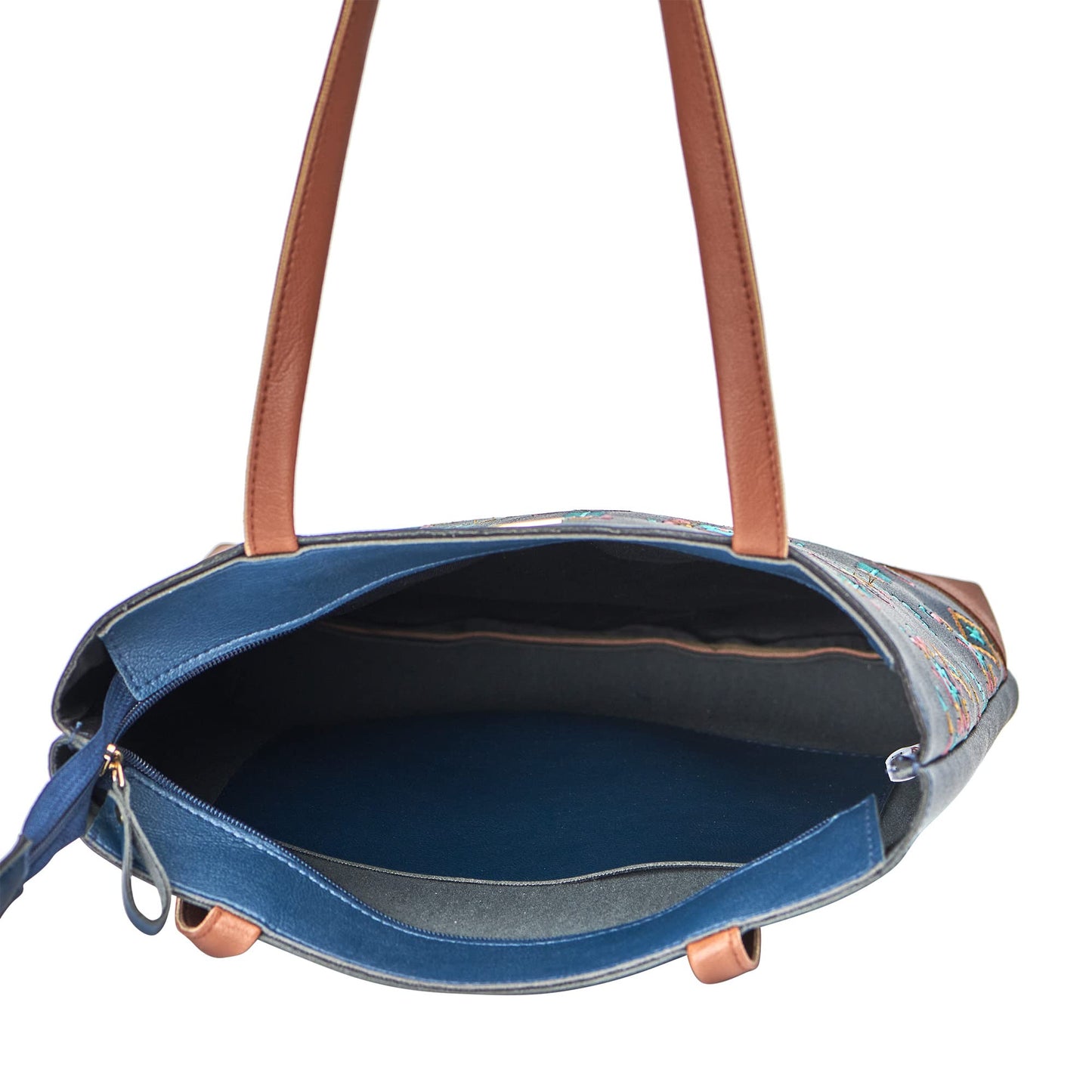 Chumbak Women's Office Tote Bag, Printed Canvas Shoulder Bag for College, Work and Travel, Stylish and Durable with Laptop Compartment