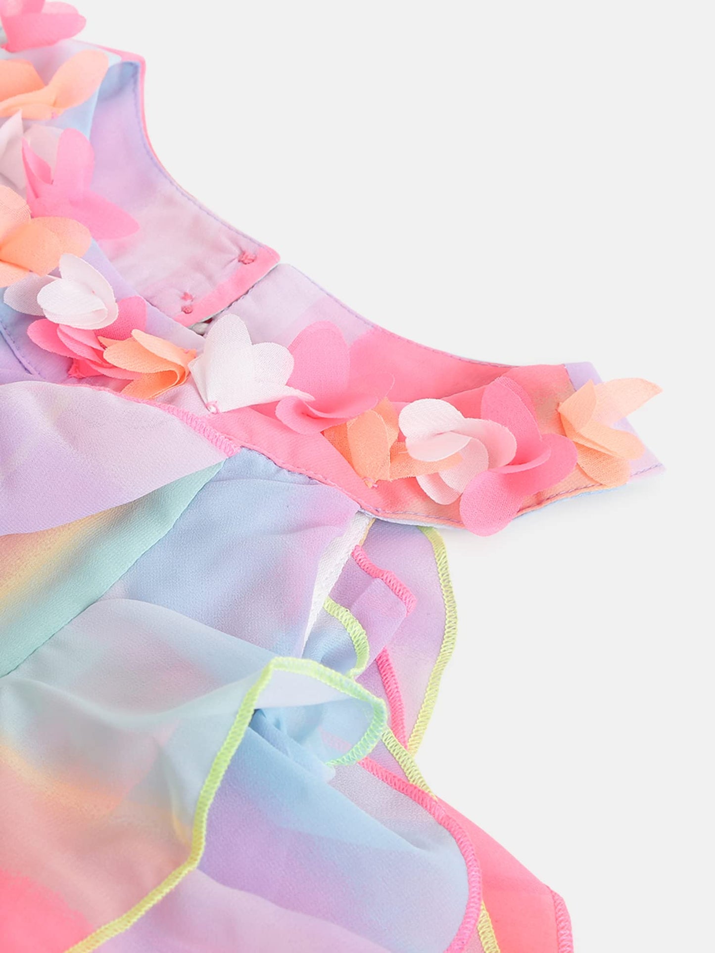 nauti nati Girl's Polyester Strapless Mini Dress (NN291-309CW2-18-24M_Multicolour