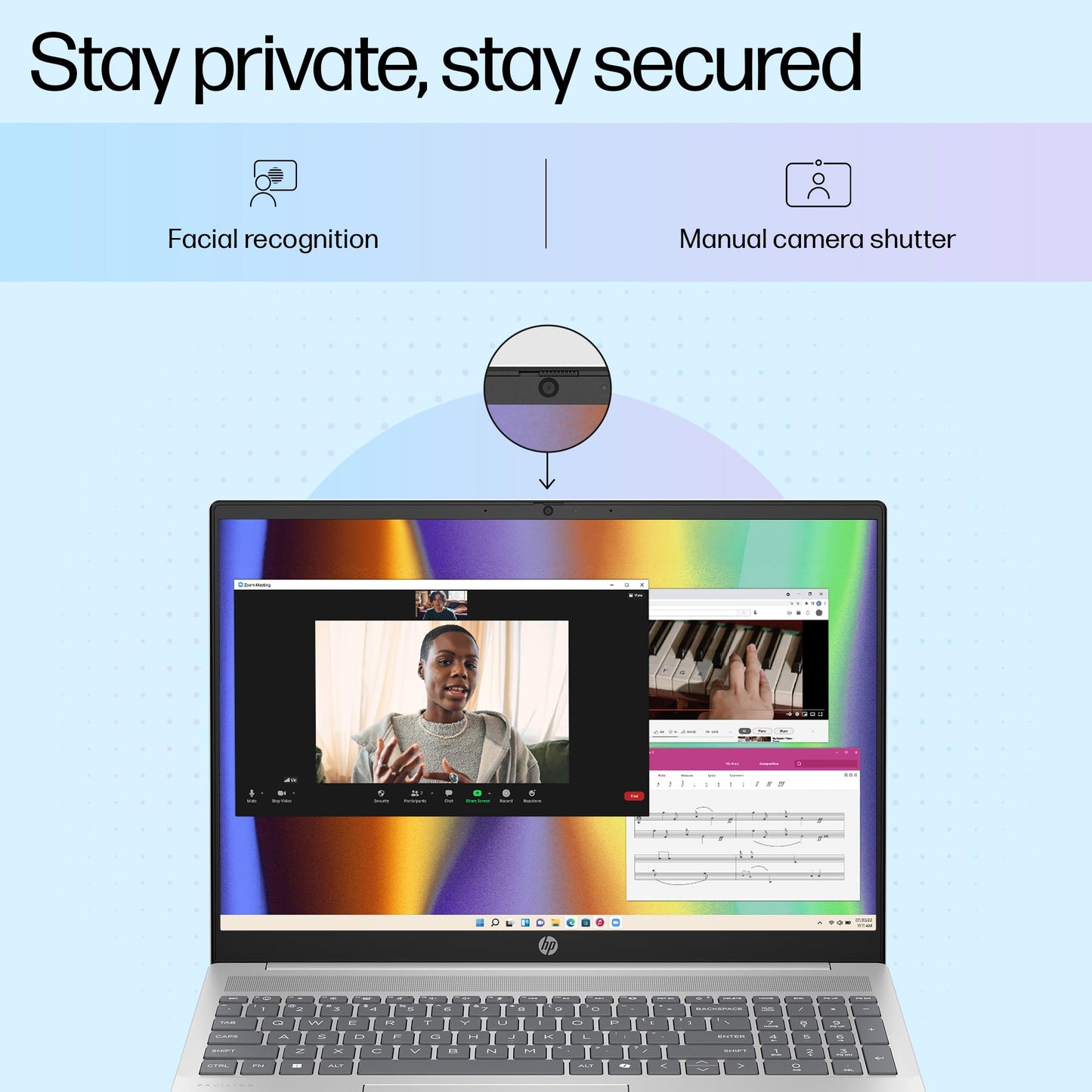 HP Pavilion AI Laptop, Intel Core Ultra 5 125U, 10-12 Tops, 16GB LPDDR5, 512GB SSD, 16-inch(40.6cm), 2K, 300 nits, WUXGA, Intel Graphics, 1080p FHD Camera(Win 11, Office 21, Silver, 1.77kg) af0015TU