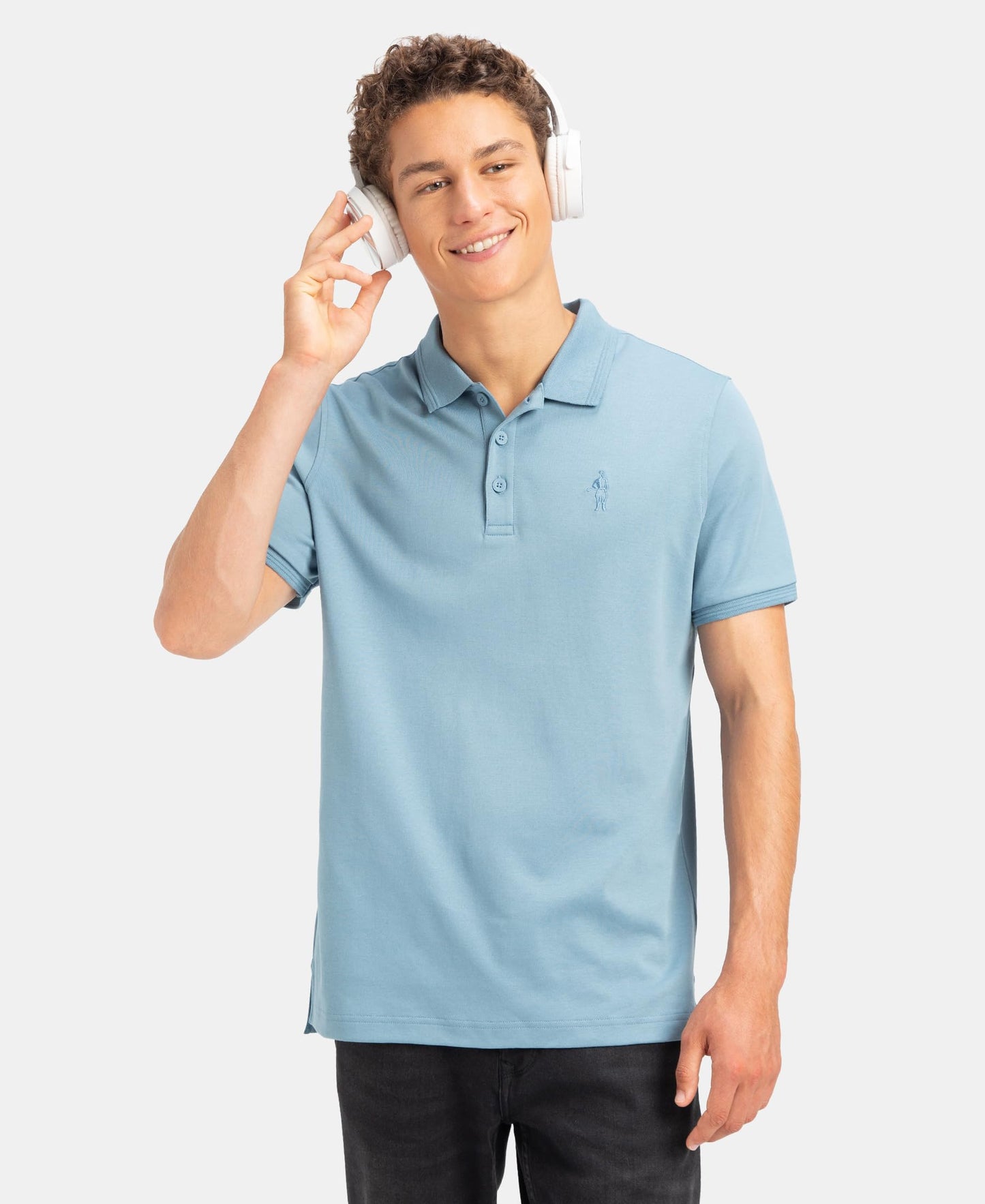 Jockey 3912 Men's Super Combed Cotton Rich Solid Half Sleeve Polo T-Shirt_Provincial Blue_XL