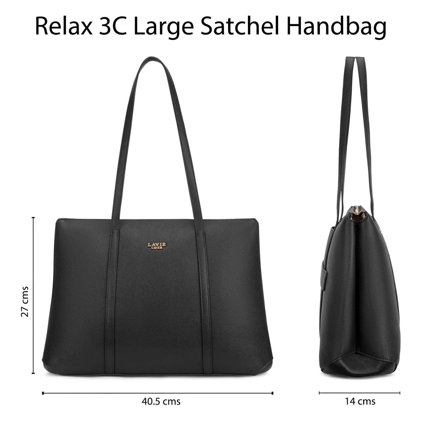 Lavie Luxe Women's Relax 3 Compartment Large Tote Bag | Tote Bag for Work | Ladies purse | Stylish Shoulder Bag | Gift for Women