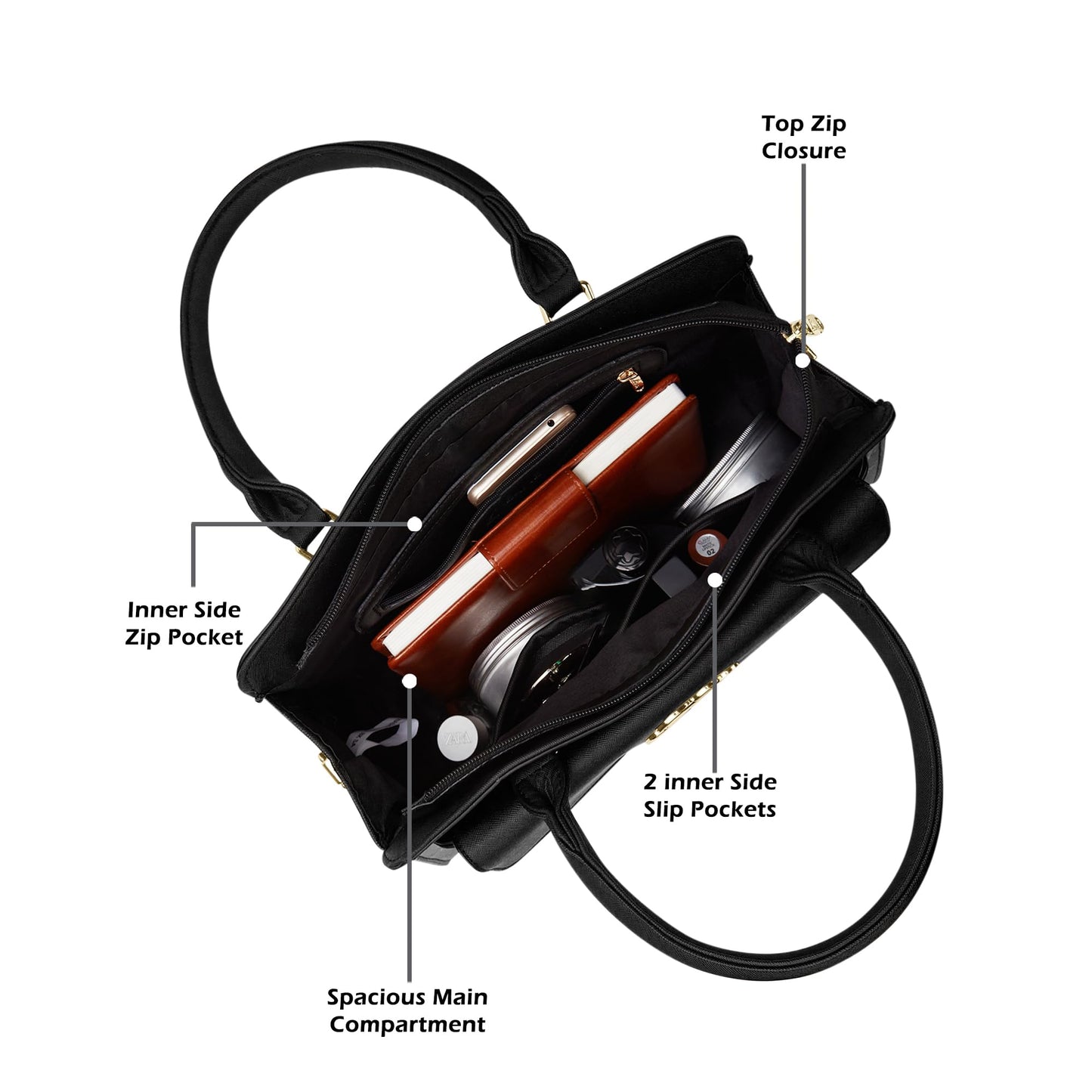 Lavie Signature Women's Washington Colourblock Satchel Handbag | Satchel Bag for Work | Ladies Purse | Stylish Shoulder Bag | Gift For Women