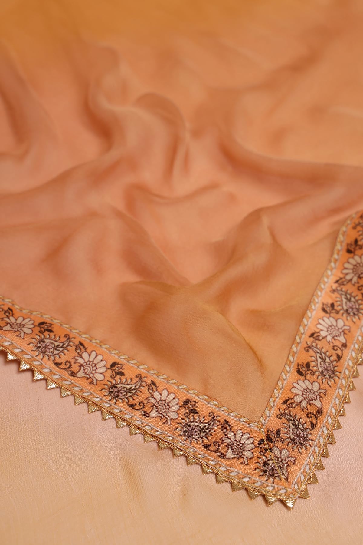 Soch Womens Mustard Viscose Botanical Print Gown with Sequins