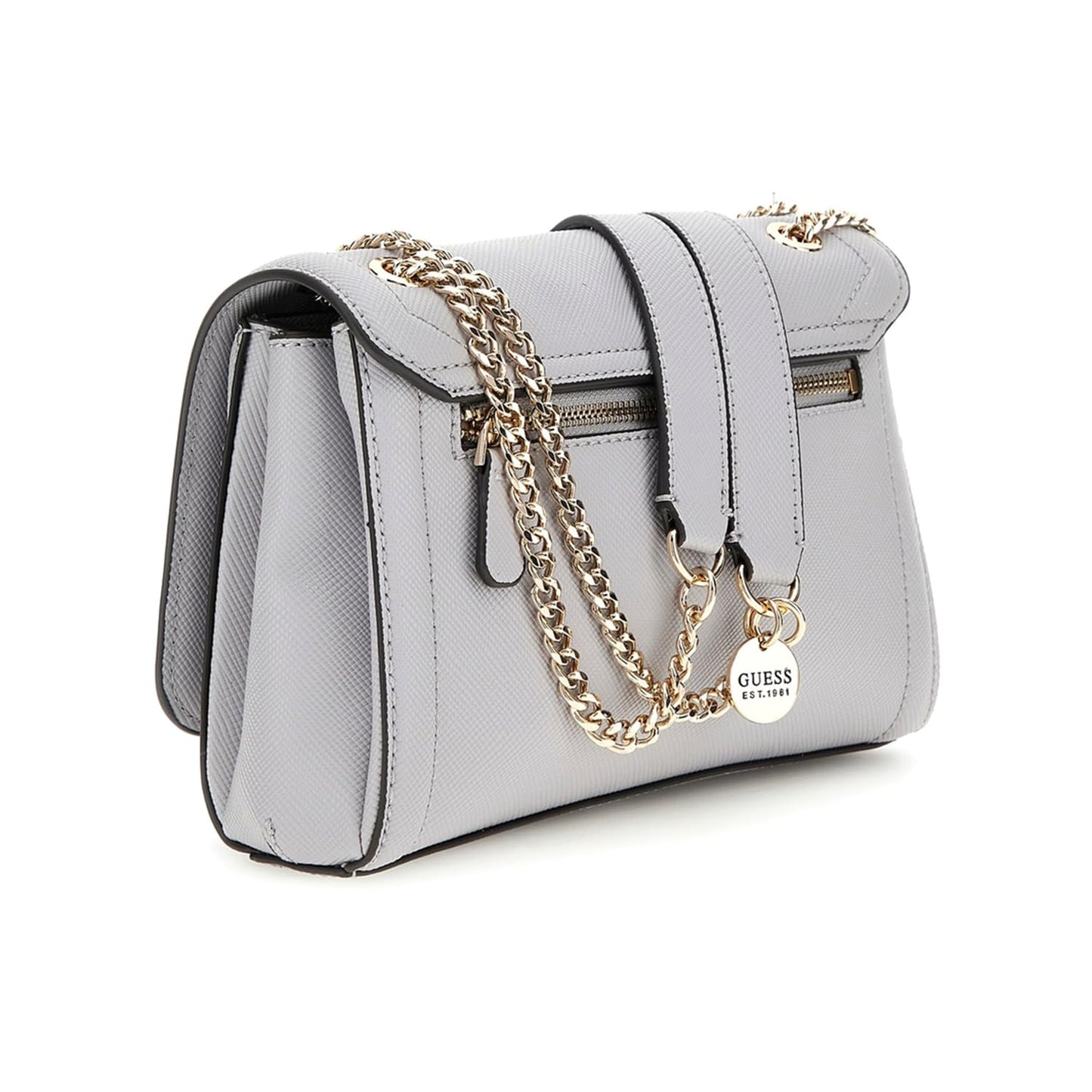 GUESS Women's Grey Solid Crossbody Bag| Ladies Purse Handbags | Gift For Ladies