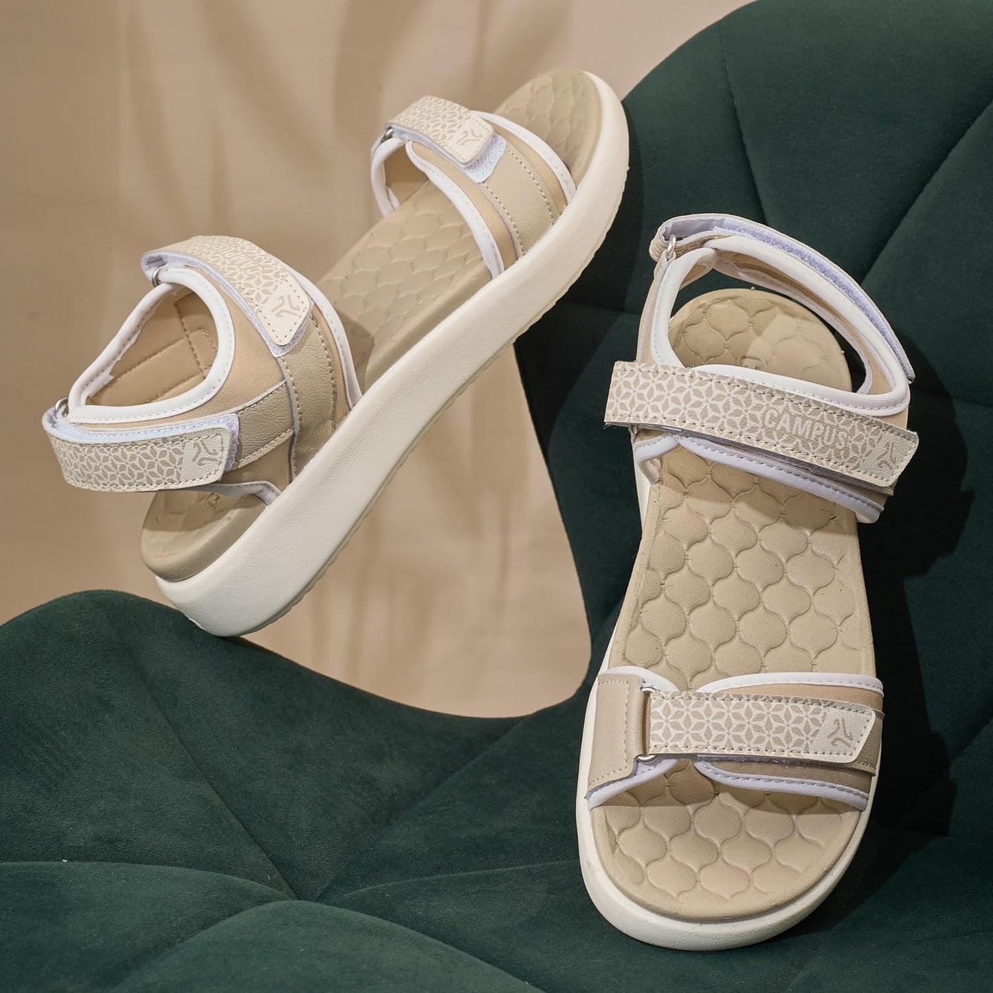 Campus Women's GC-22181L L.BEIGE/OFF WHITE Sandal - 6UK/India 1 Pair