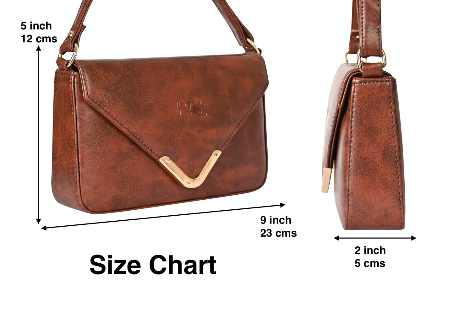 Pramadda Pure Luxury LUXE Collection Soft Touch Leather Sling Bag For Women Stylish | Trendy Side Crossbody Chain Purse For Girls | Mobile Bags For Ladies Travel. (Georgia - Mocha Brown)