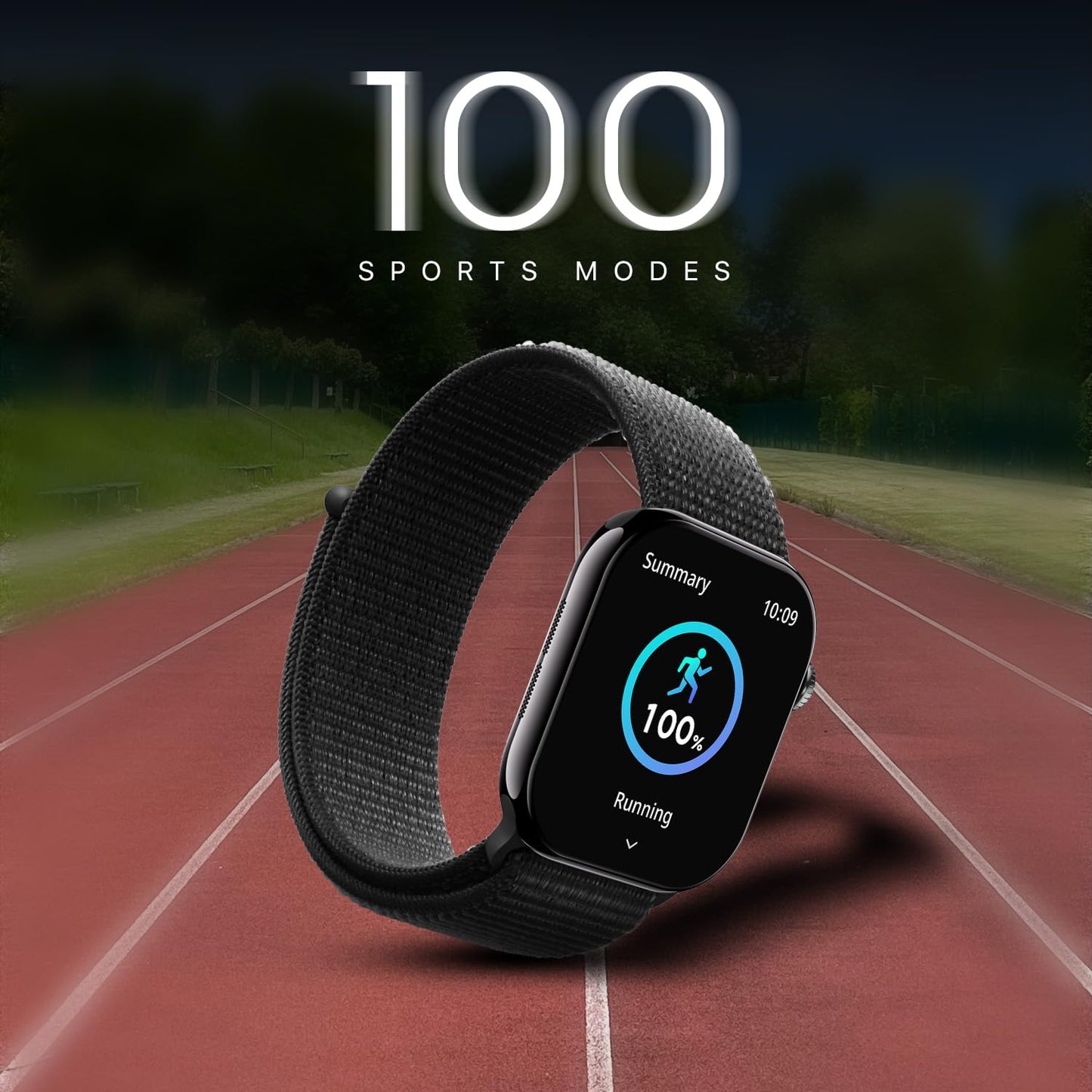 Fire-Boltt Ring X Smartwatch 2.01” Display with Always On Display, Bluetooth Calling, Wireless Charging, AI Voice Assistant, 100+ Sports Modes, Health Suite, 500+ Watchfaces (Black)