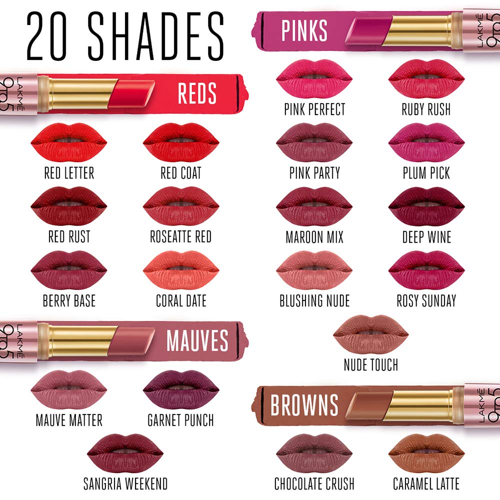 LAKMÉ Powerplay Priming Smooth Matte Finish Lightweight Lipstick, Smudgeproof, Lasts 16hrs, Hydrates Lips, Blushing Nude, 3.6g