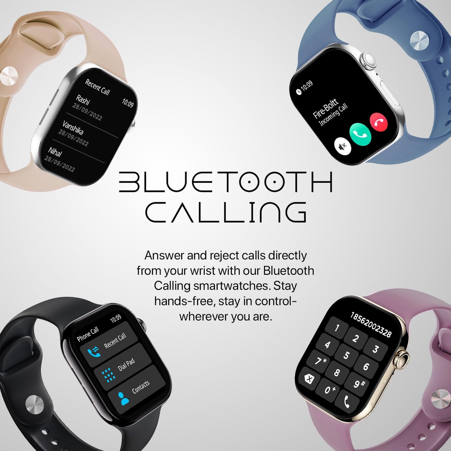 Fire-Boltt Ring X Smartwatch 2.01” Display with Always On Display, Bluetooth Calling, Wireless Charging, AI Voice Assistant, 100+ Sports Modes, Health Suite, 500+ Watchfaces (Blue S)