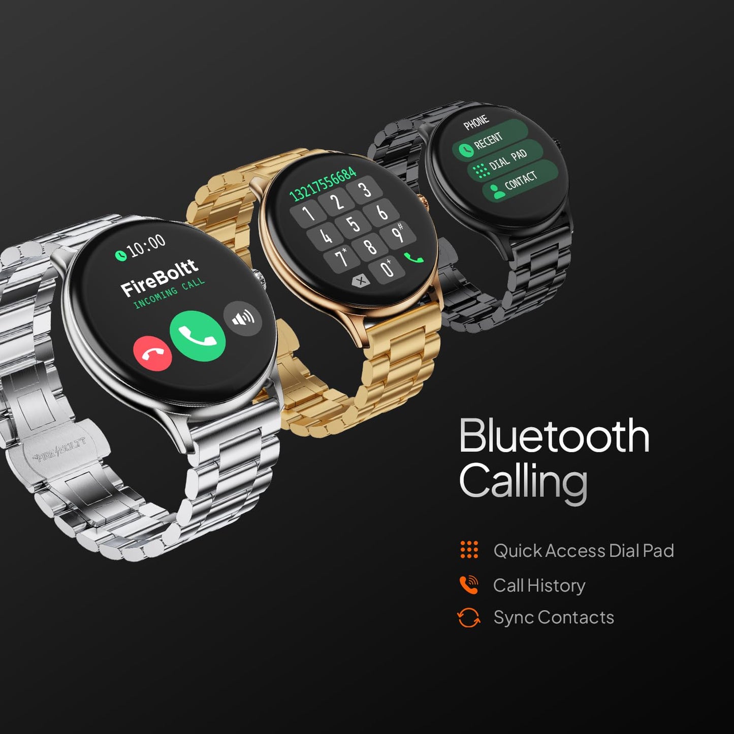 Fire-Boltt Newly Launched Phoenix Ultra Blaze Luxury Stainless Steel, Bluetooth Calling Smart Watch, AI Voice Assistant, Metal Body with 120+ Sports Modes, SpO2, Heart Rate Monitoring (Silver)