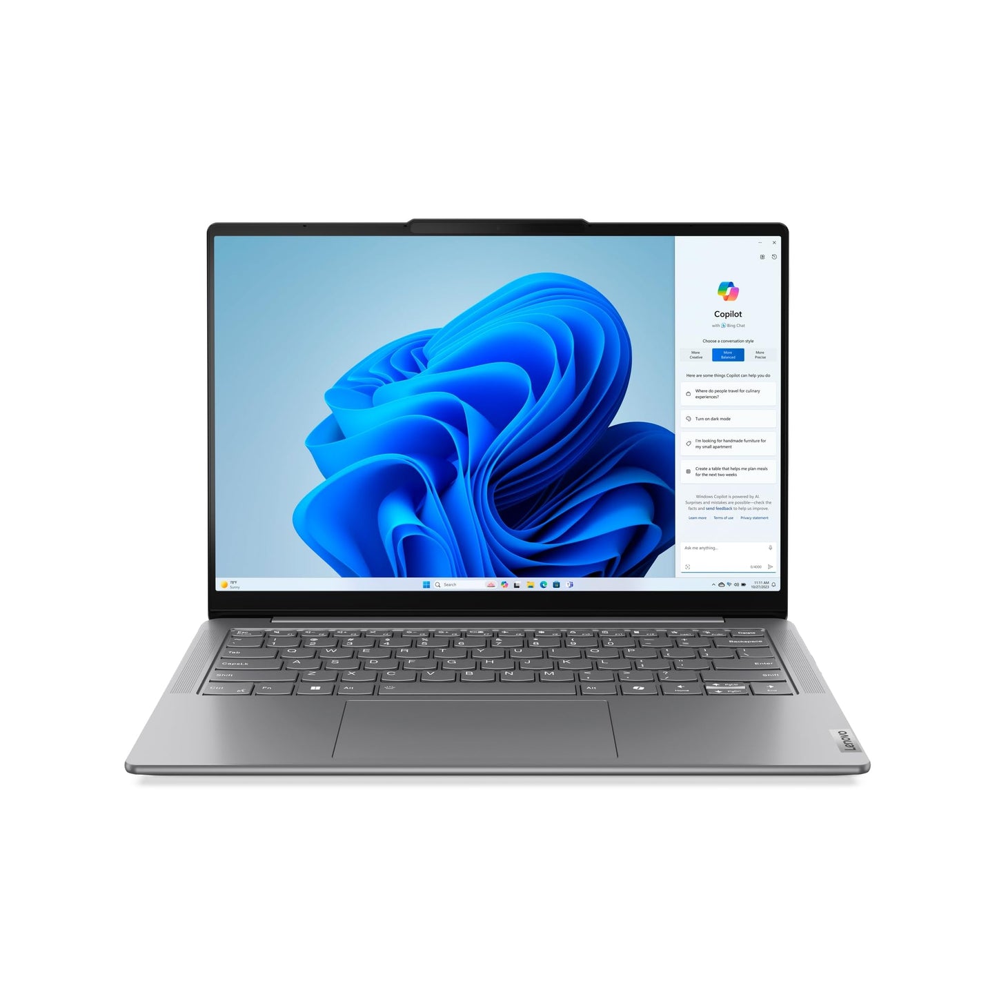 Lenovo Yoga Slim 7 Intel Core Ultra 7 155H 14"(35.5cm) WUXGA-OLED 400Nits Laptop (32GB RAM/1TB SSD/AI PC/2Wx4 Speakers/Windows 11/Office Home 2024/1Yr ADP Free/Grey/1.39Kg), 83CV00D3IN