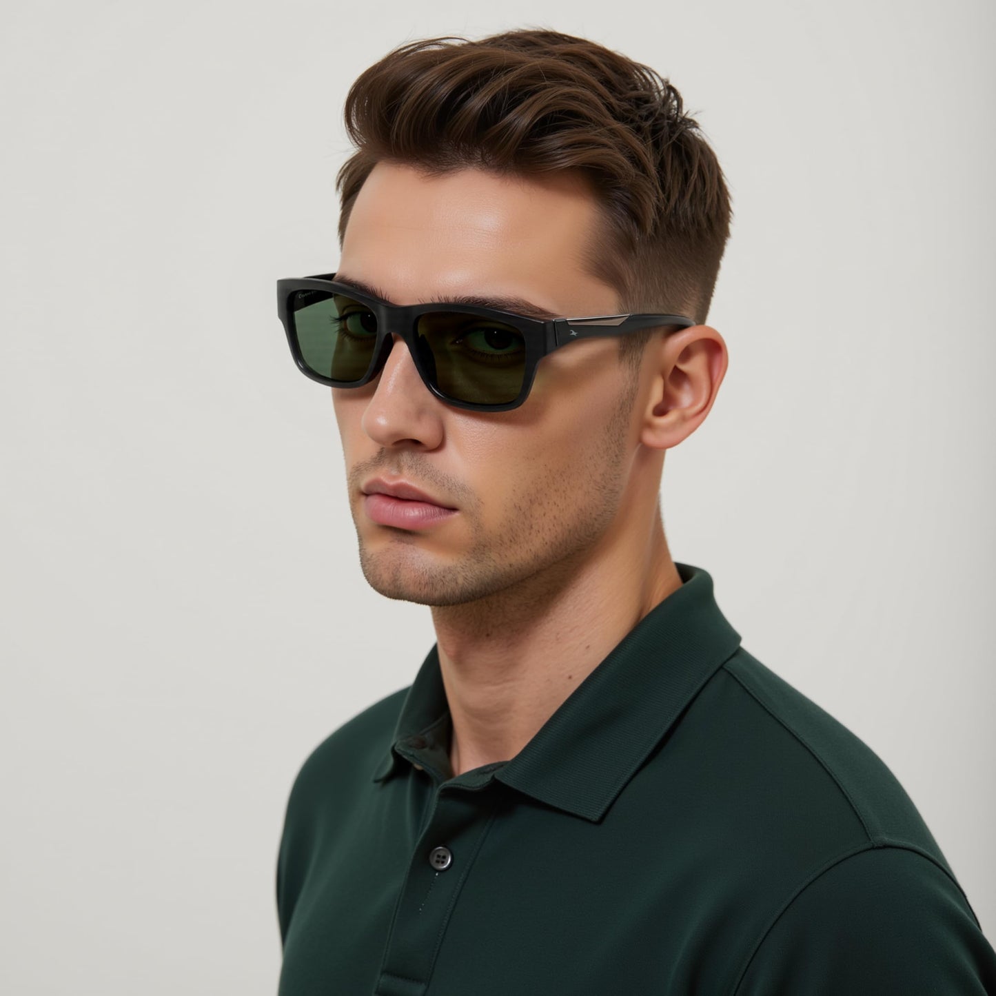Fastrack Green Square *380-390 UV protected Sunglasses for Men