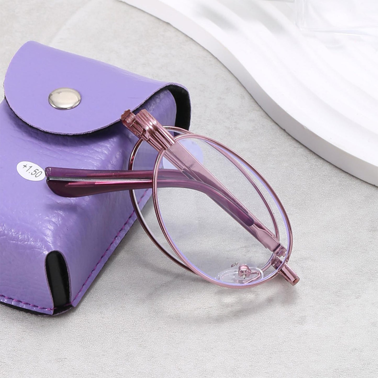 LensKandy Foldable purple Full rim Reading glasses for Women | +1.25 | SRG12