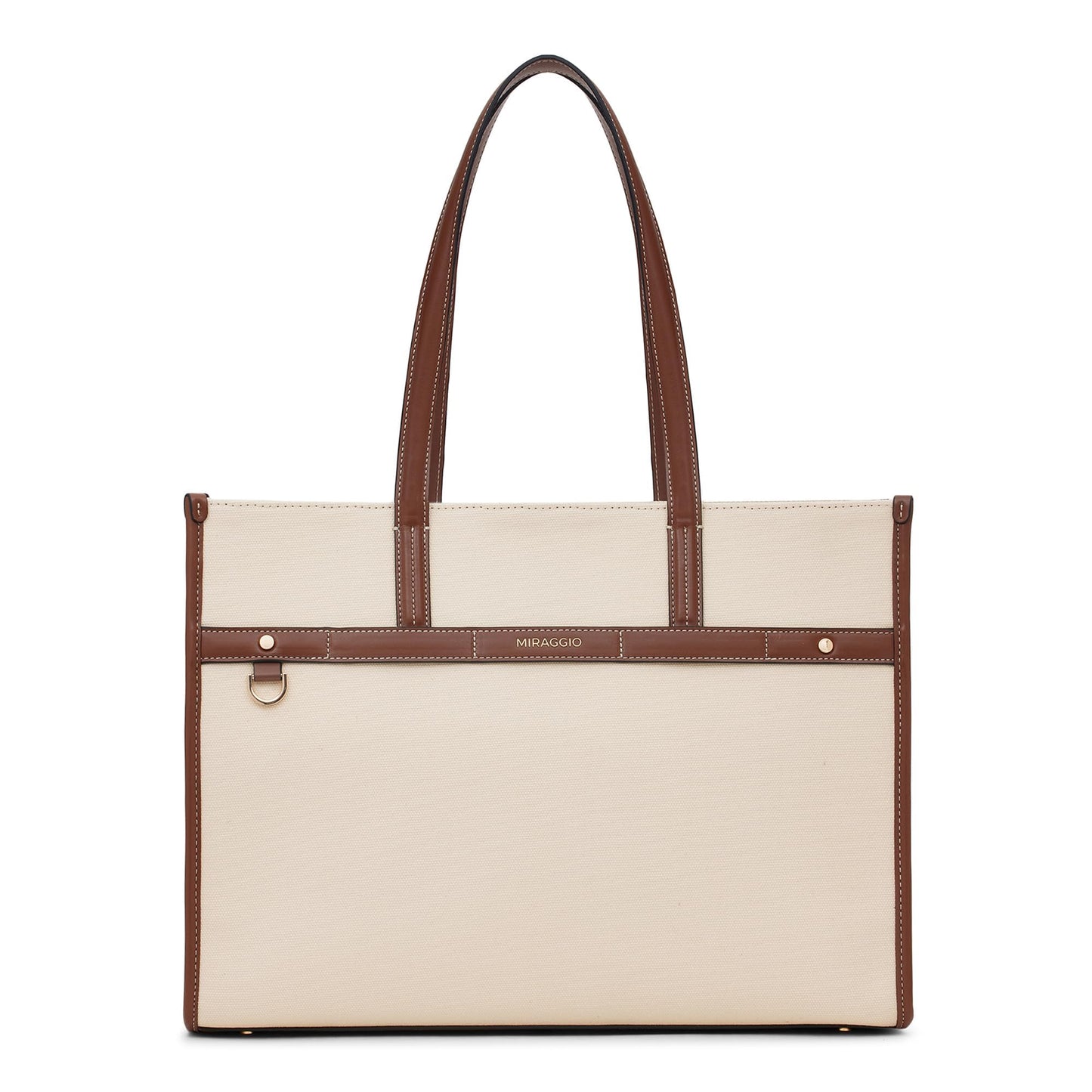 Miraggio Cruise Canvas Tote Bag For Women | Tote Bags for Women for Office Use | Fits Upto 16" Laptop | Ladies Shoulder Purse (Brown) (Brown)