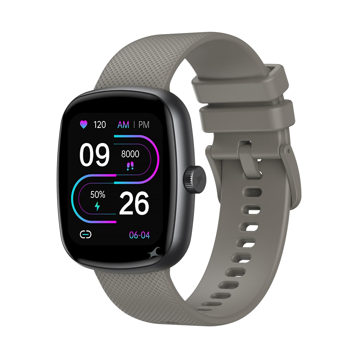 Fastrack Jupiter S3 Smartwatch with 1.83” TFT 2.5D Display, Push Button & Rotary Crown,BT Calling,HRM, SpO2 & Sleep Tracking,Multiple Menu Styles,IP68,24/7 Health Suite,Up to 5 Days Battery - Grey
