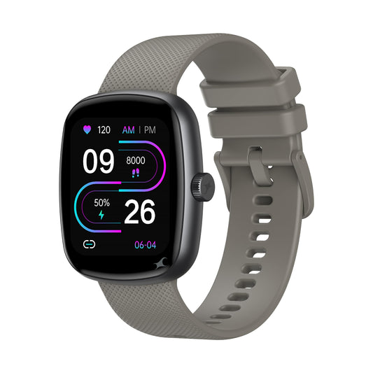 Fastrack Jupiter S3 Smartwatch with 1.83” TFT 2.5D Display, Push Button & Rotary Crown,BT Calling,HRM, SpO2 & Sleep Tracking,Multiple Menu Styles,IP68,24/7 Health Suite,Up to 5 Days Battery - Grey
