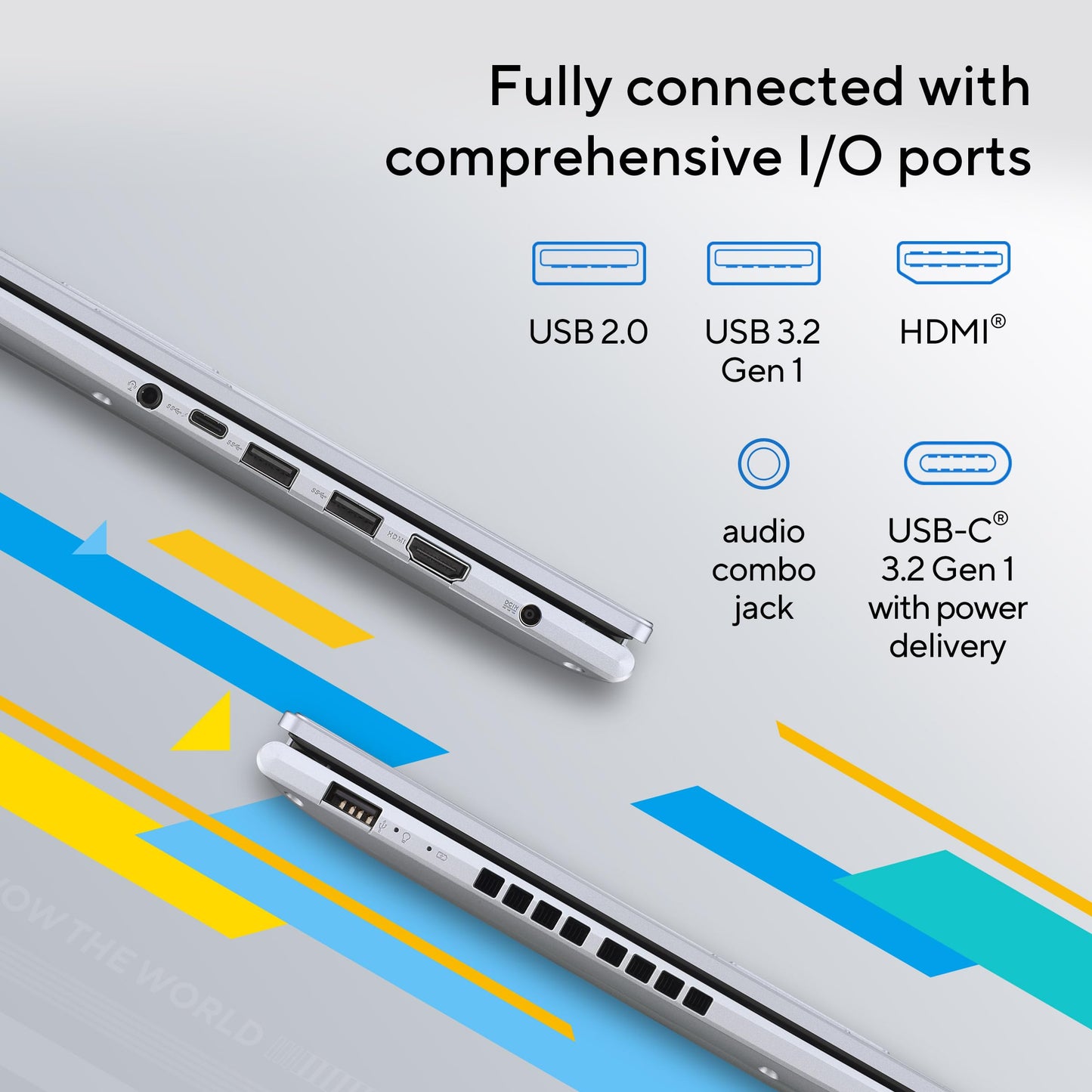 ASUS Vivobook 16" FHD+ (1920 x 1200), 60Hz 300nits, Core i5-12500H, (16GB RAM/512GB SSD/Intel Iris Xᵉ Graphics/Win 11/Office Home/Fingerprint/42WHr Battery/Transparent Silver/1.88kg), X1605ZAC-MB541WS