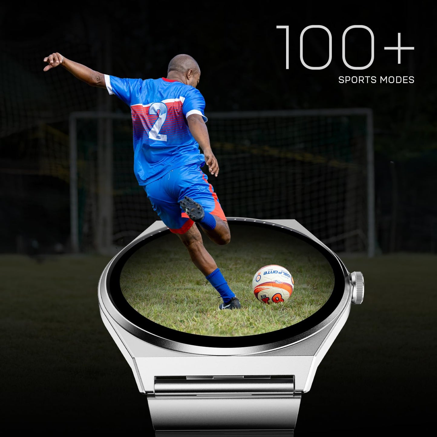 Fire-Boltt Phoenix Nova Smartwatch 1.43” Slim Super AMOLED Display, 466x466 Pixel Always-On Display, Bluetooth Calling, Health Tracker for Men & Women Titan Silver