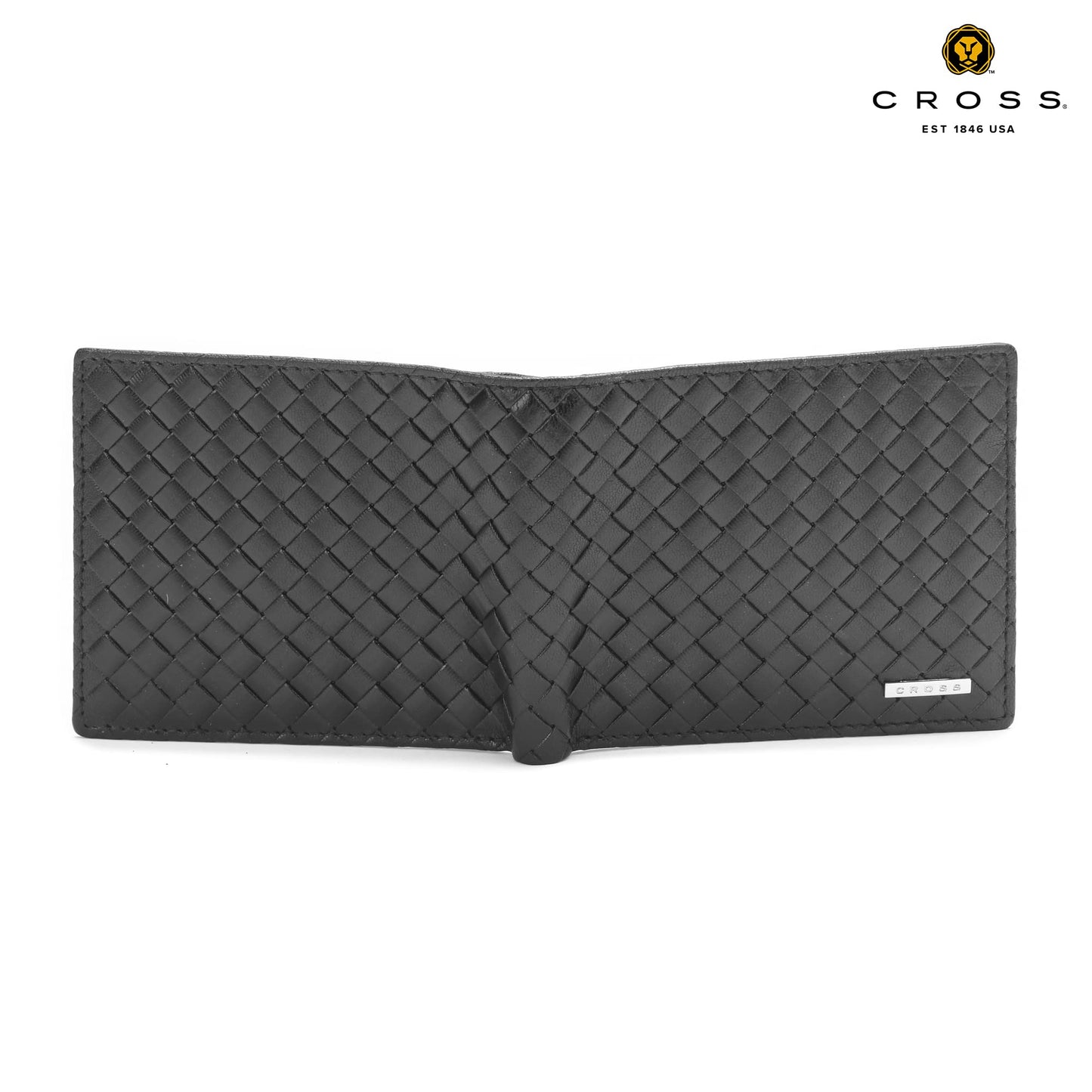 Cross Edgy Slim Leather Wallet for Men Latest Gents Purse with Card Holder Compartment | Regular Size Bi-Fold Wallet for Men | Ideal Gift Option - Black