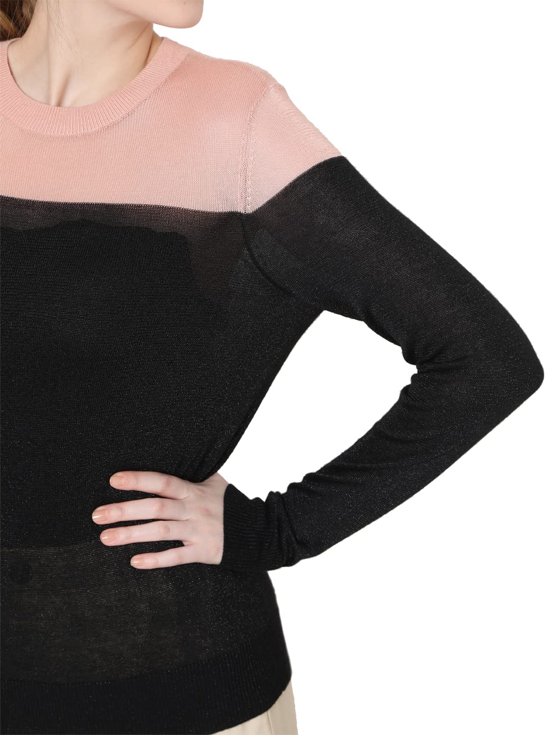 VERO MODA Women's Casual Viscose Sweater (1248129_Black_S)