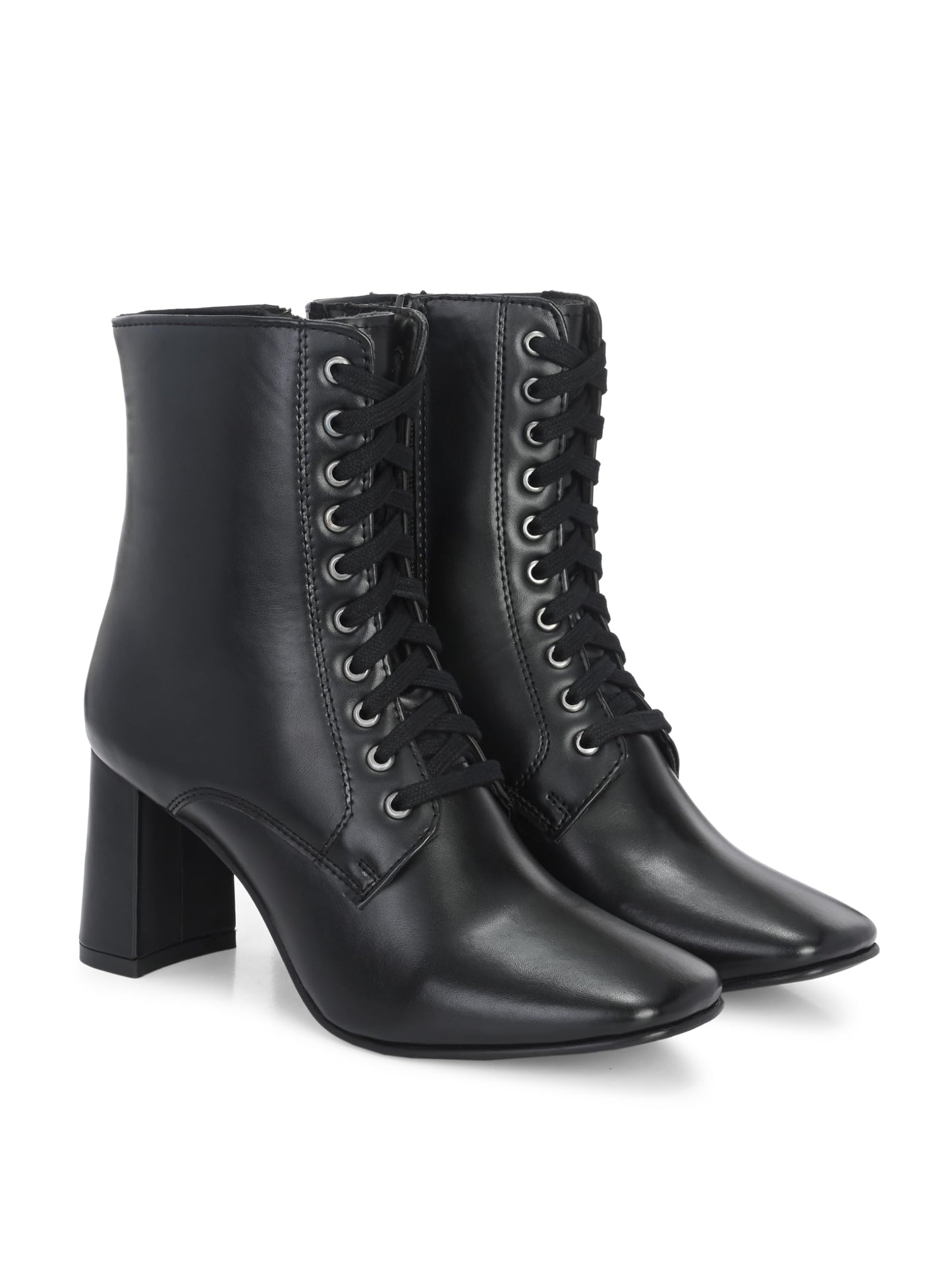 Delize Black women High Heel derby Boots 66732-39