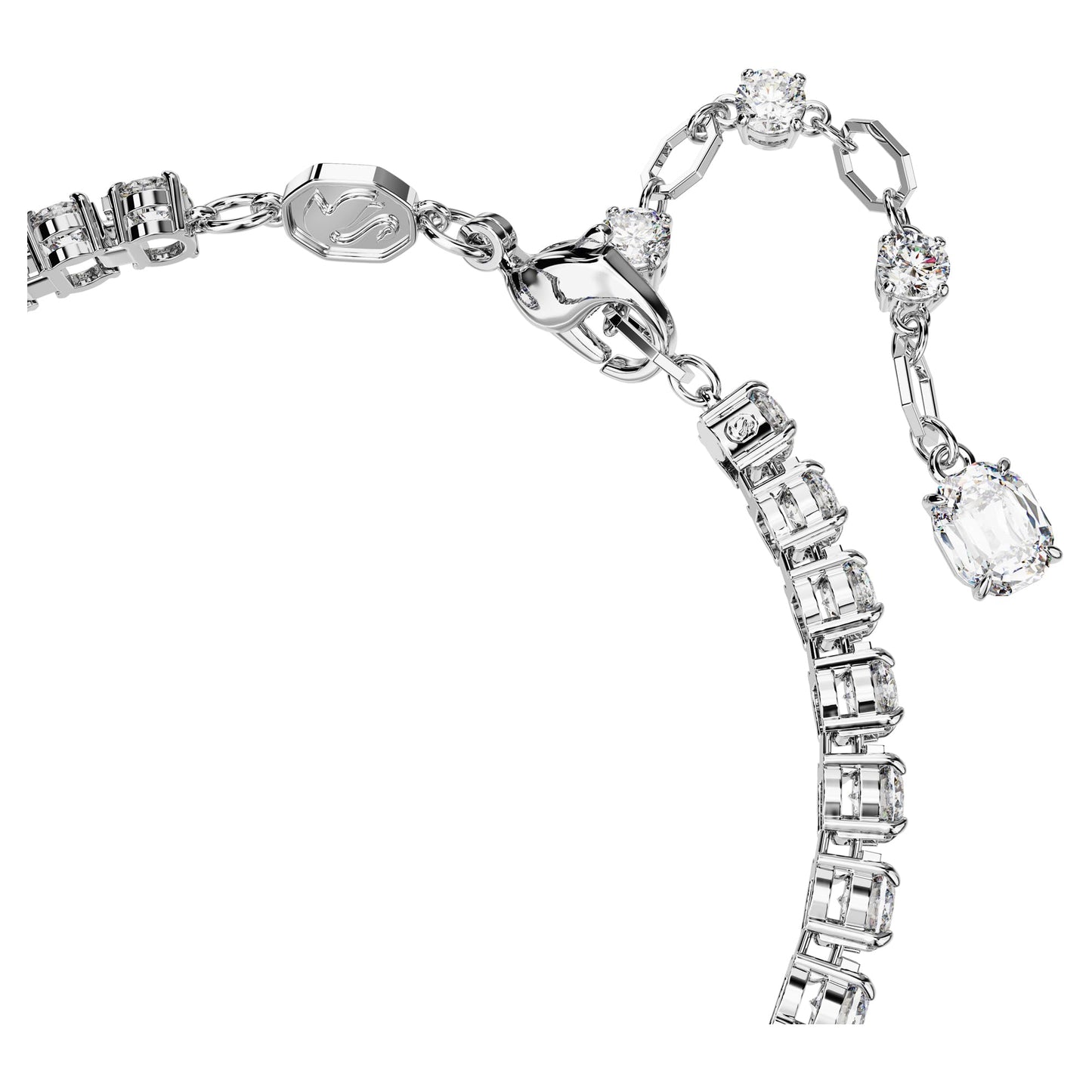 Swarovski Matrix Tennis bracelet, Mixed cuts, Blue, Rhodium plated