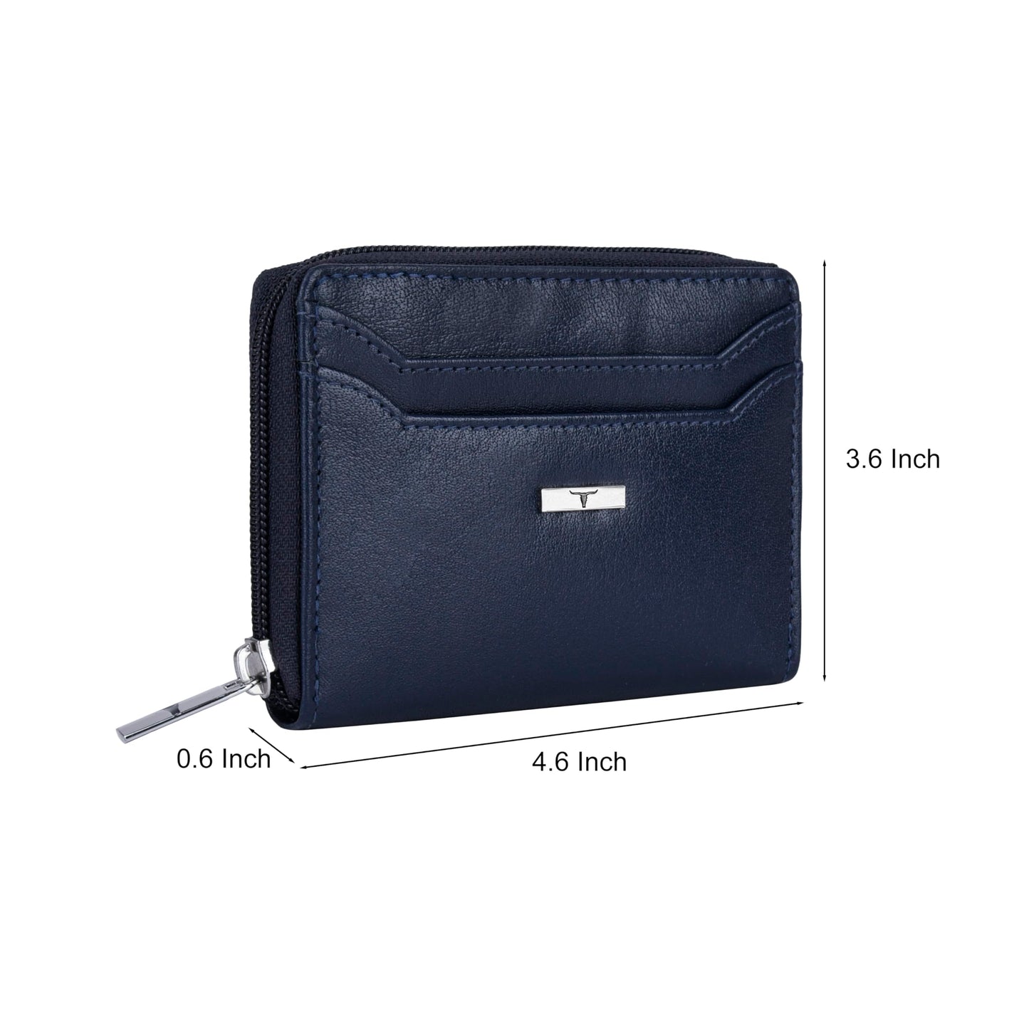 URBAN FOREST Claire Aniline Blue Leather Wallet for Women