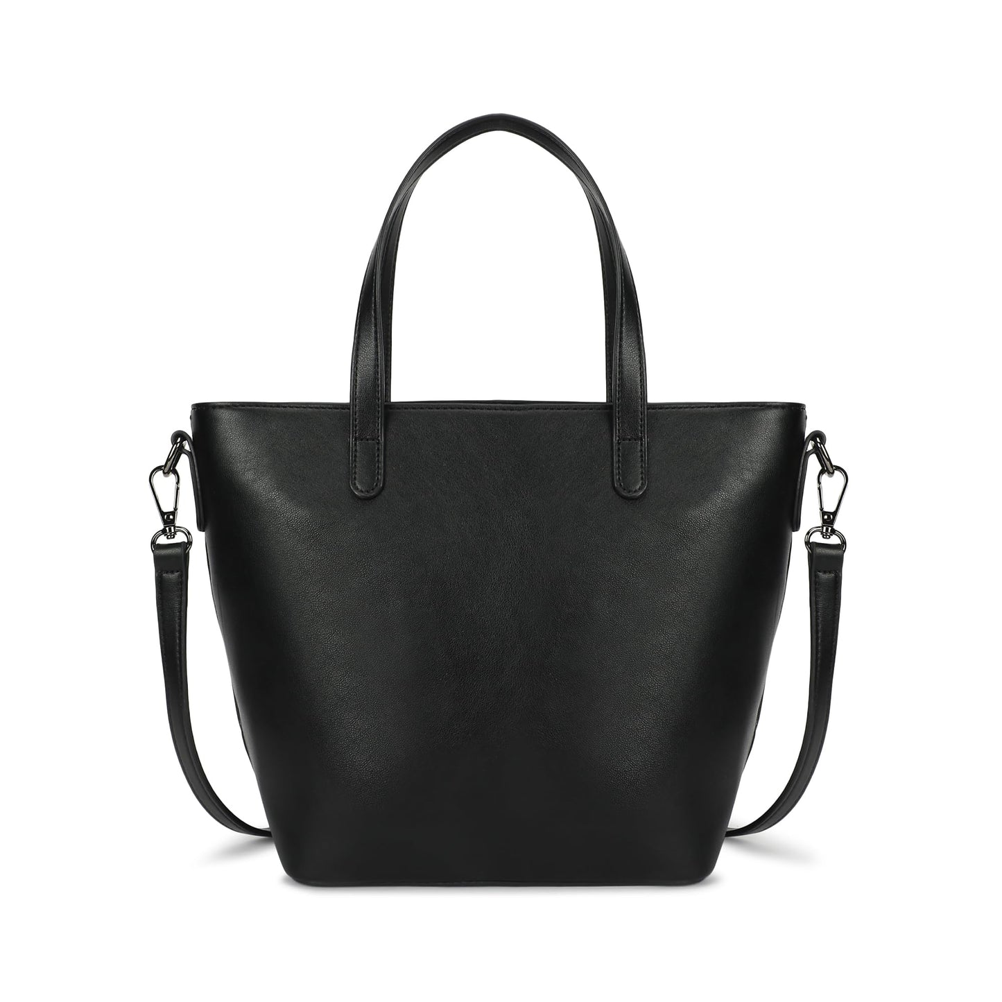 Fastrack BlackGroove Satchel | Women’s Faux-Leather Bucket Bag | Pleated Design, Gunmetal Hardware & Dual Carry Options