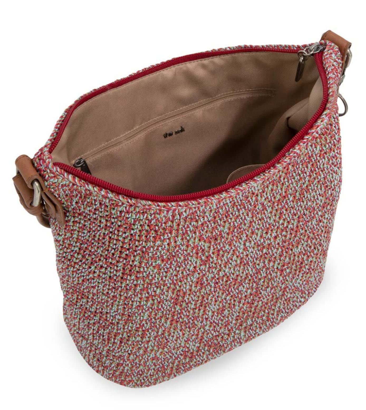 The Sak Sequoia Crochet Hobo, Red Static, Large