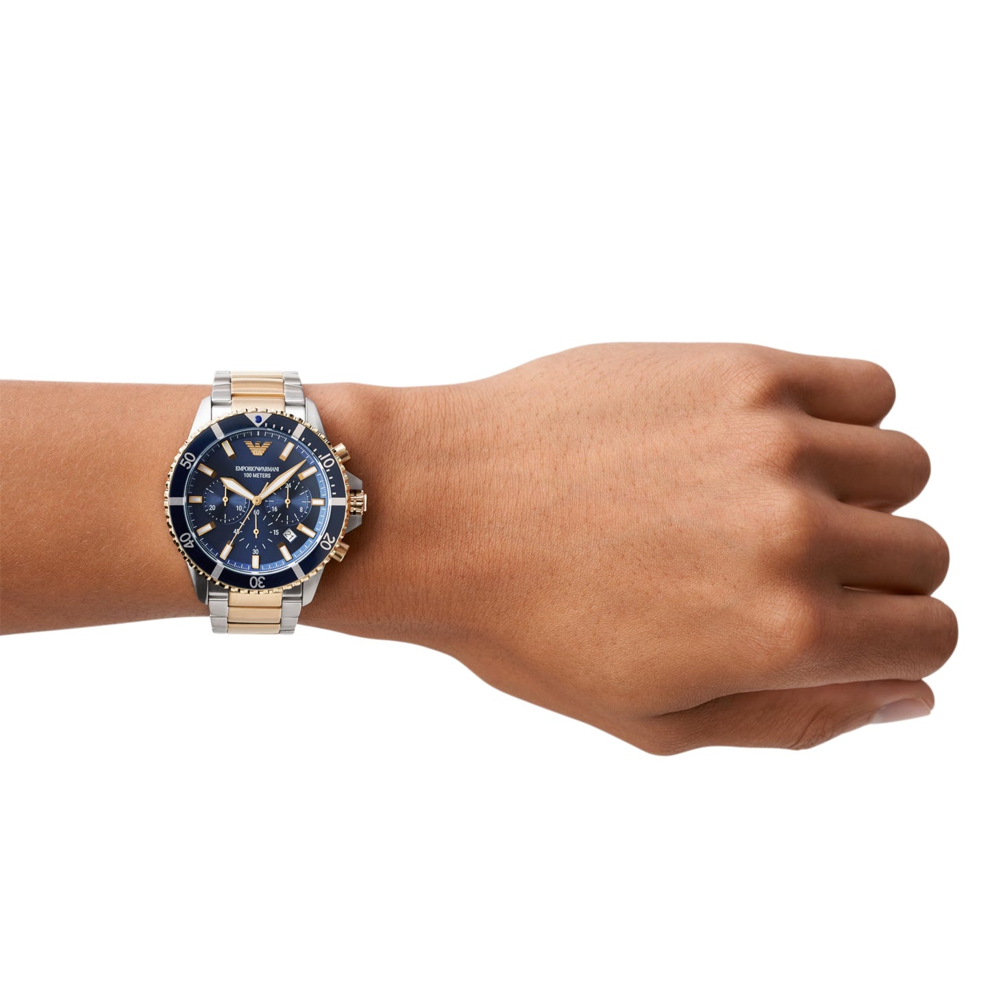 Emporio Armani Analog Blue Dial Men's Watch-AR11362 Stainless Steel, Multicolor Strap