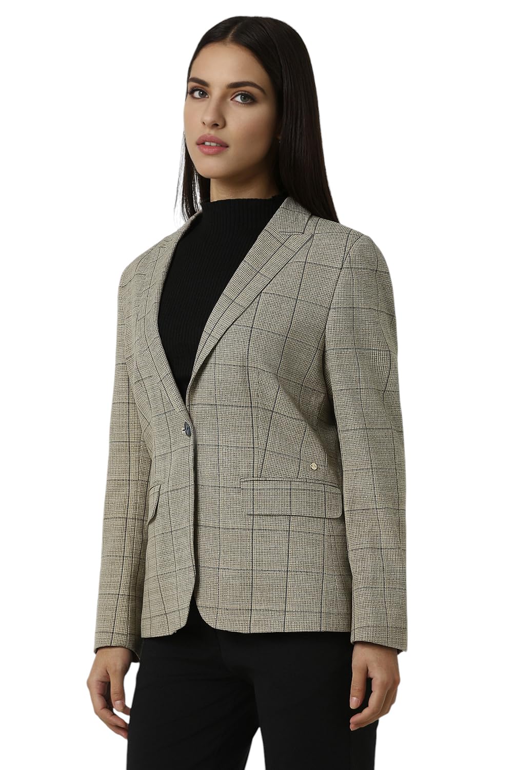 Van Heusen Women's Blazer (VWBZFRGFP76670_Beige