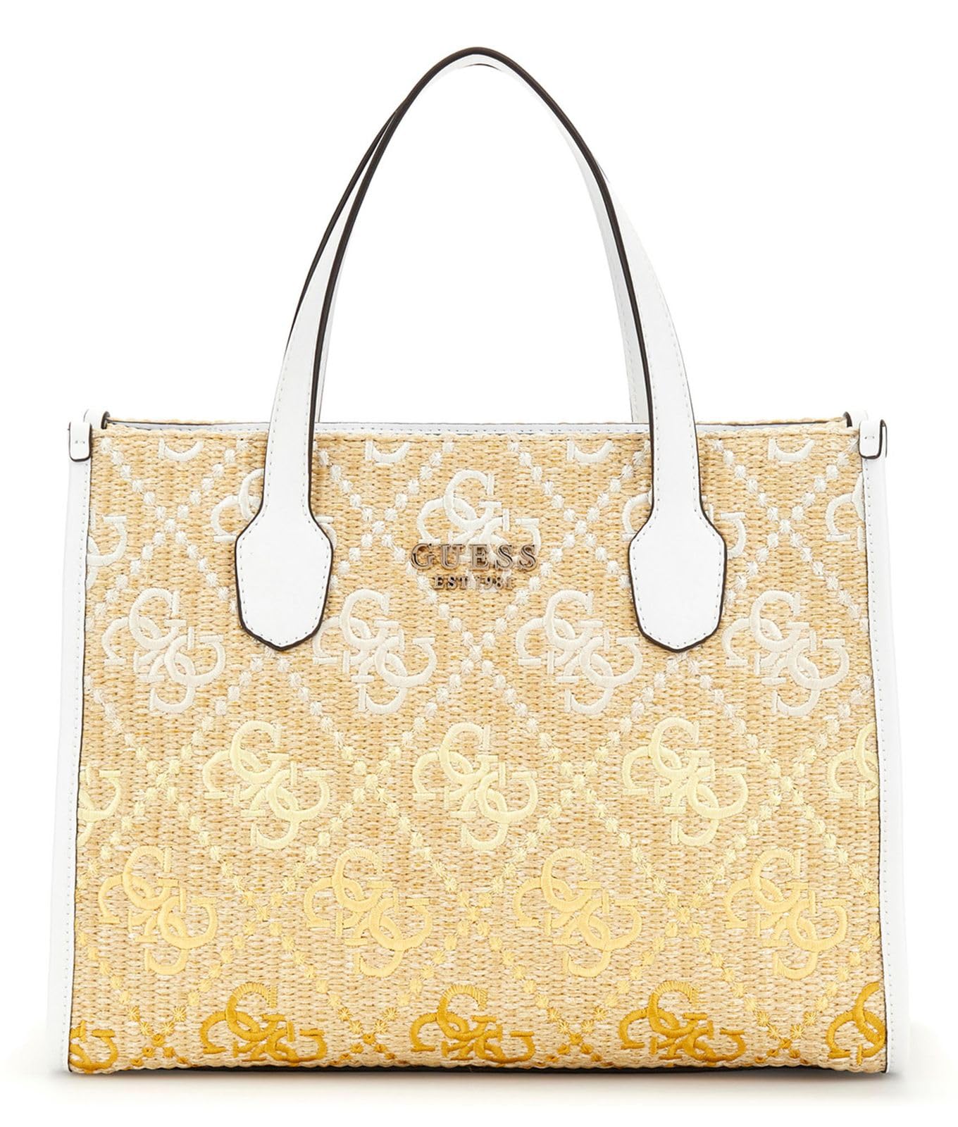 GUESS Cornsilk Logo Self-Design Silvana Tote Bag