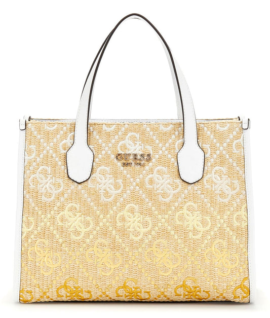 GUESS Cornsilk Logo Self-Design Silvana Tote Bag