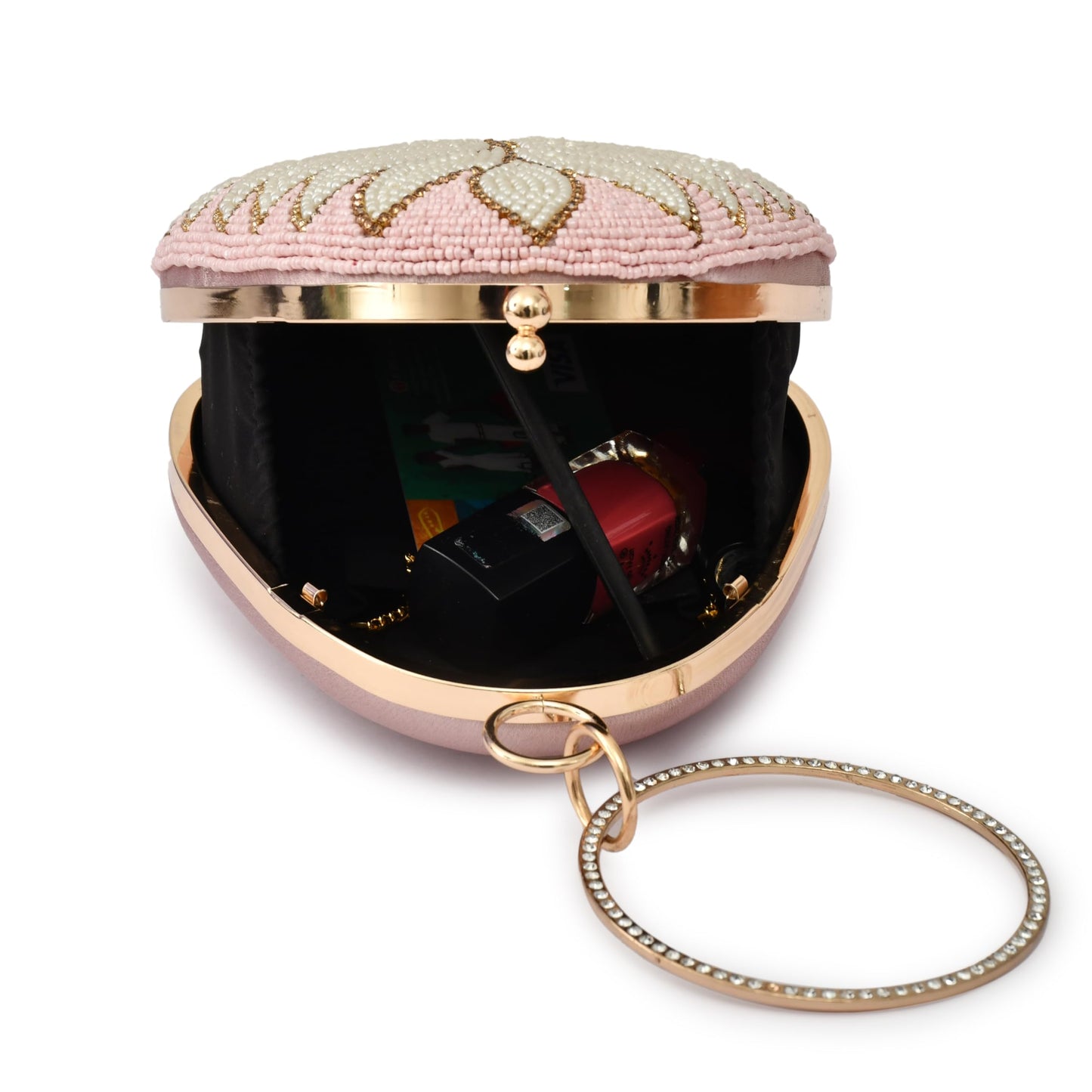 For The Beautiful You Pink Handcrafted Women's Clutch (eg-132)