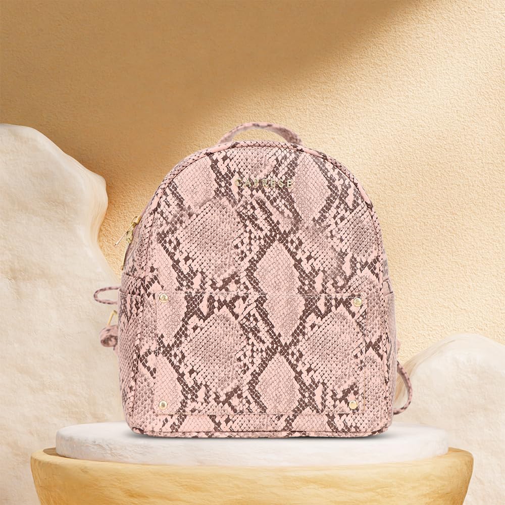 Caprese Canes Fashion Backpack for Women (Small, Blush)