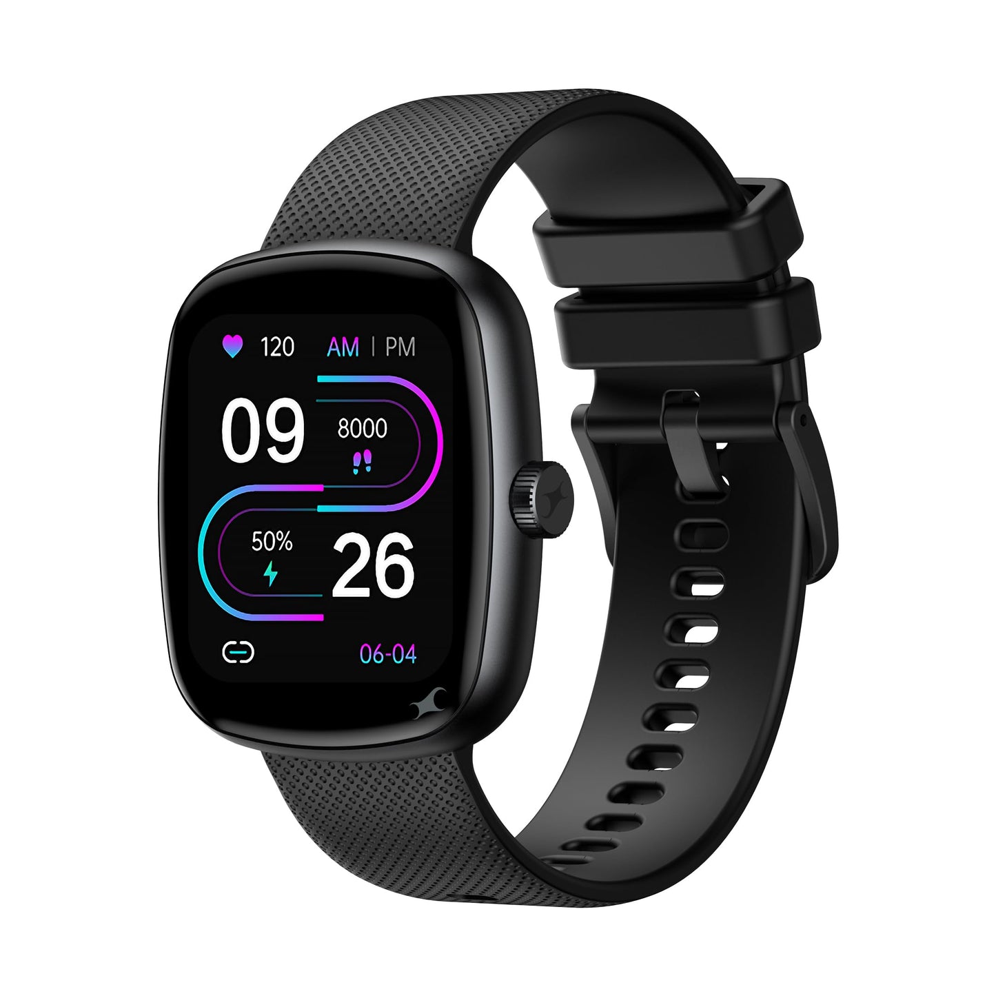 Fastrack Jupiter S3 Smartwatch with 1.83” TFT 2.5D Display, Push Button & Rotary Crown,BT Calling,HRM, SpO2 & Sleep Tracking,Multiple Menu Styles,IP68,24/7 Health Suite,Up to 5 Days Battery - Black