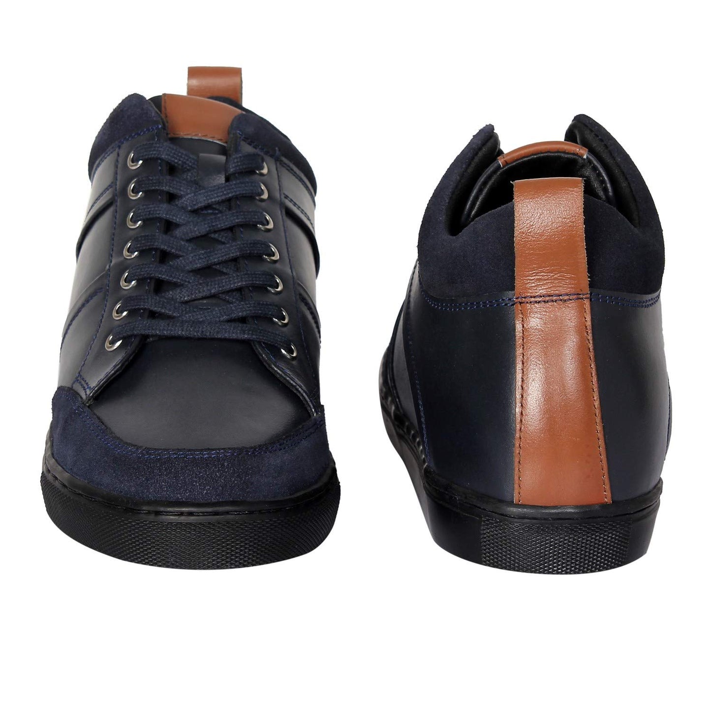 Celby lace up Navy Blue Sneakers for Men with Hidden HeelStylish, Comfortable, and Durable Footwear for Everyday Wear
